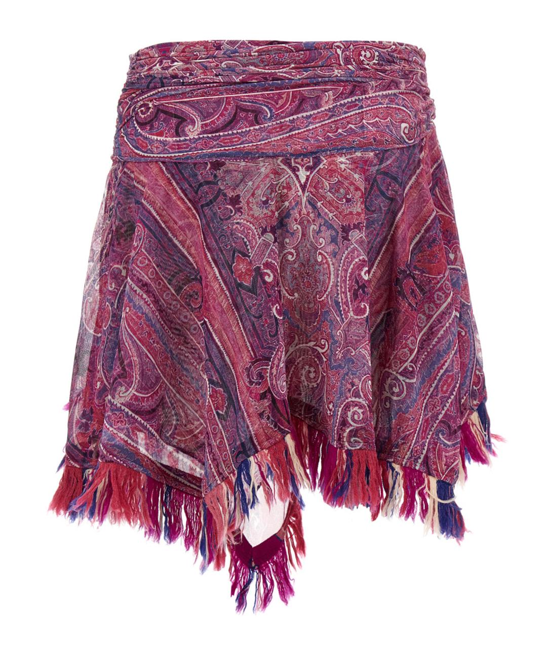 ISABEL MARANT Фиолетовая синтетическая юбка мини, фото 2