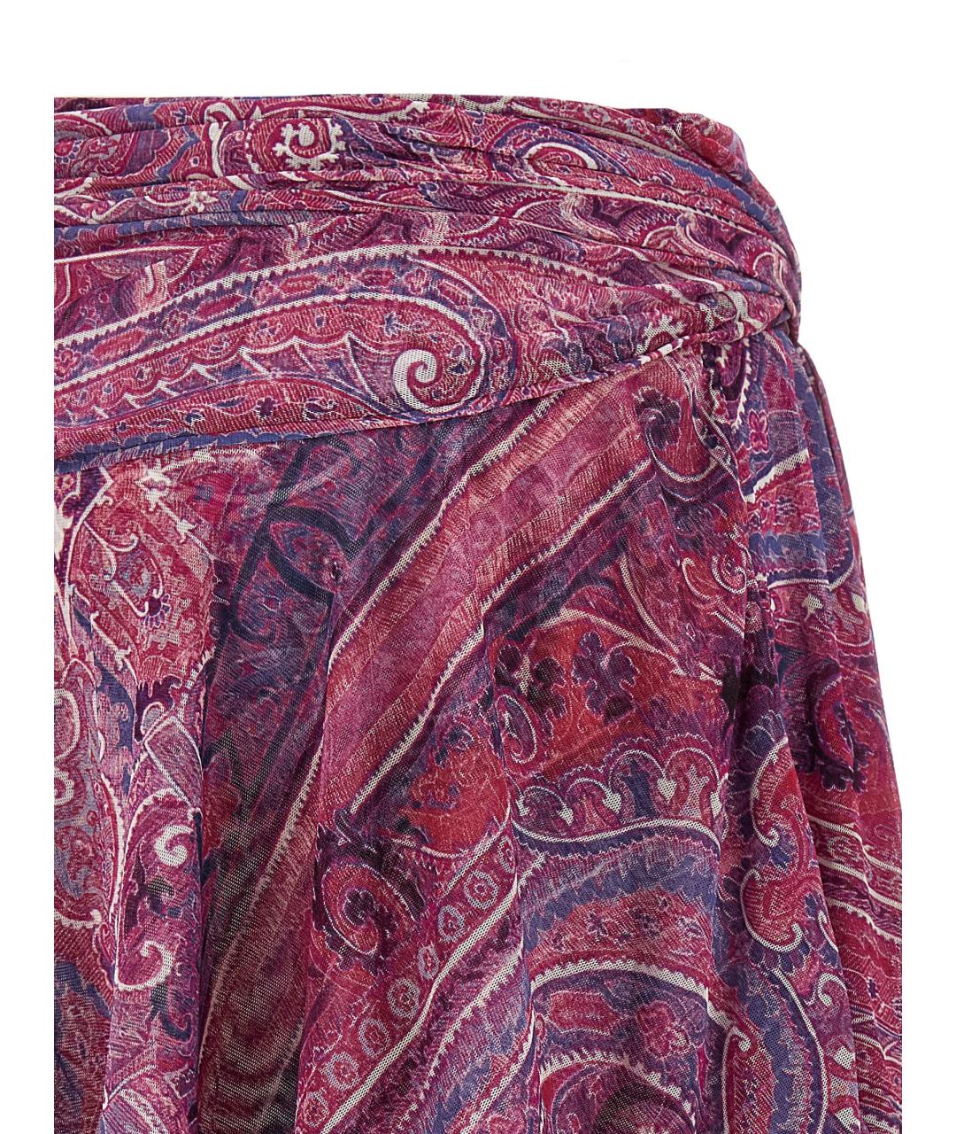 ISABEL MARANT Фиолетовая синтетическая юбка мини, фото 4