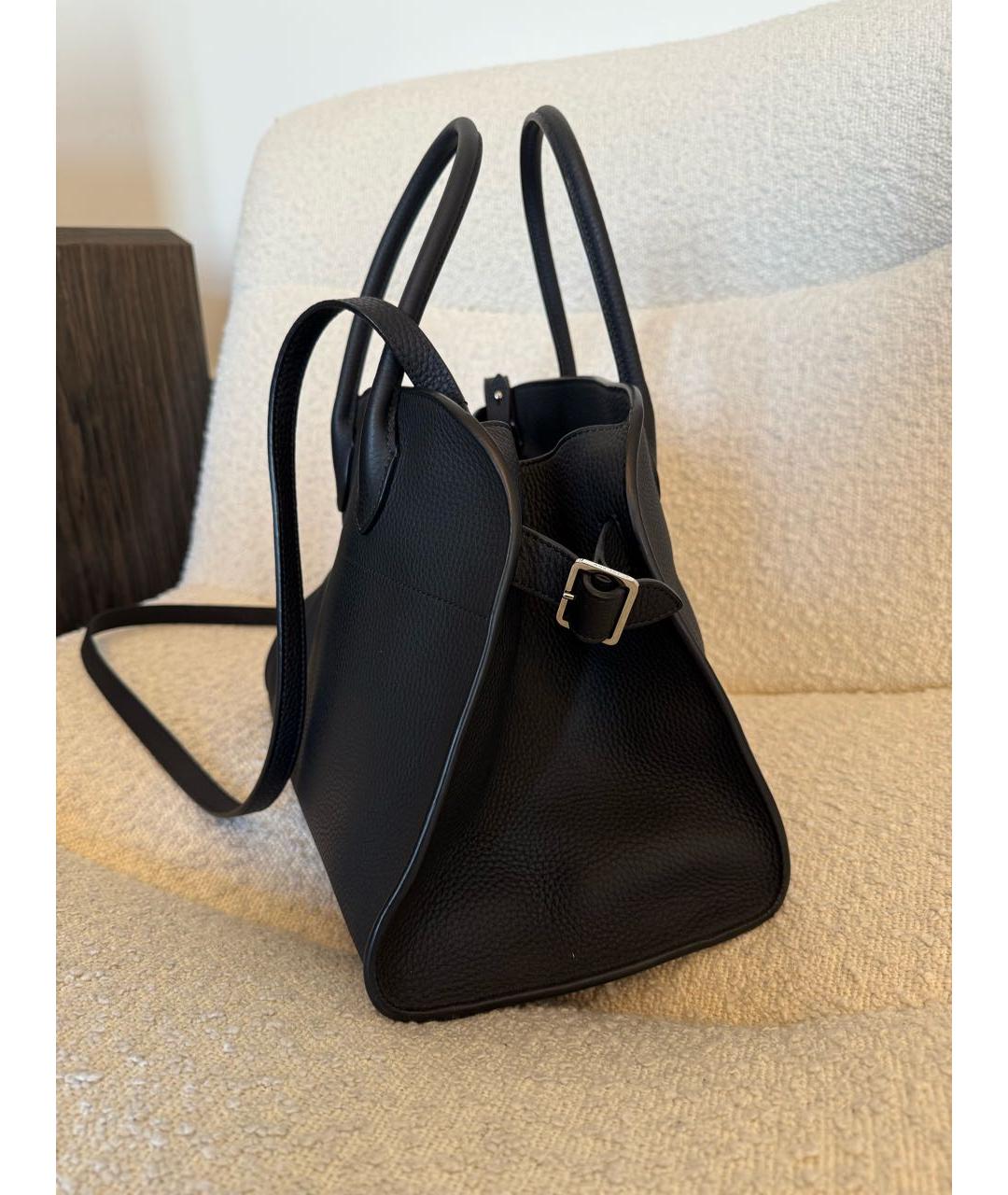 THE ROW Черная кожаная сумка через плечо, фото 3