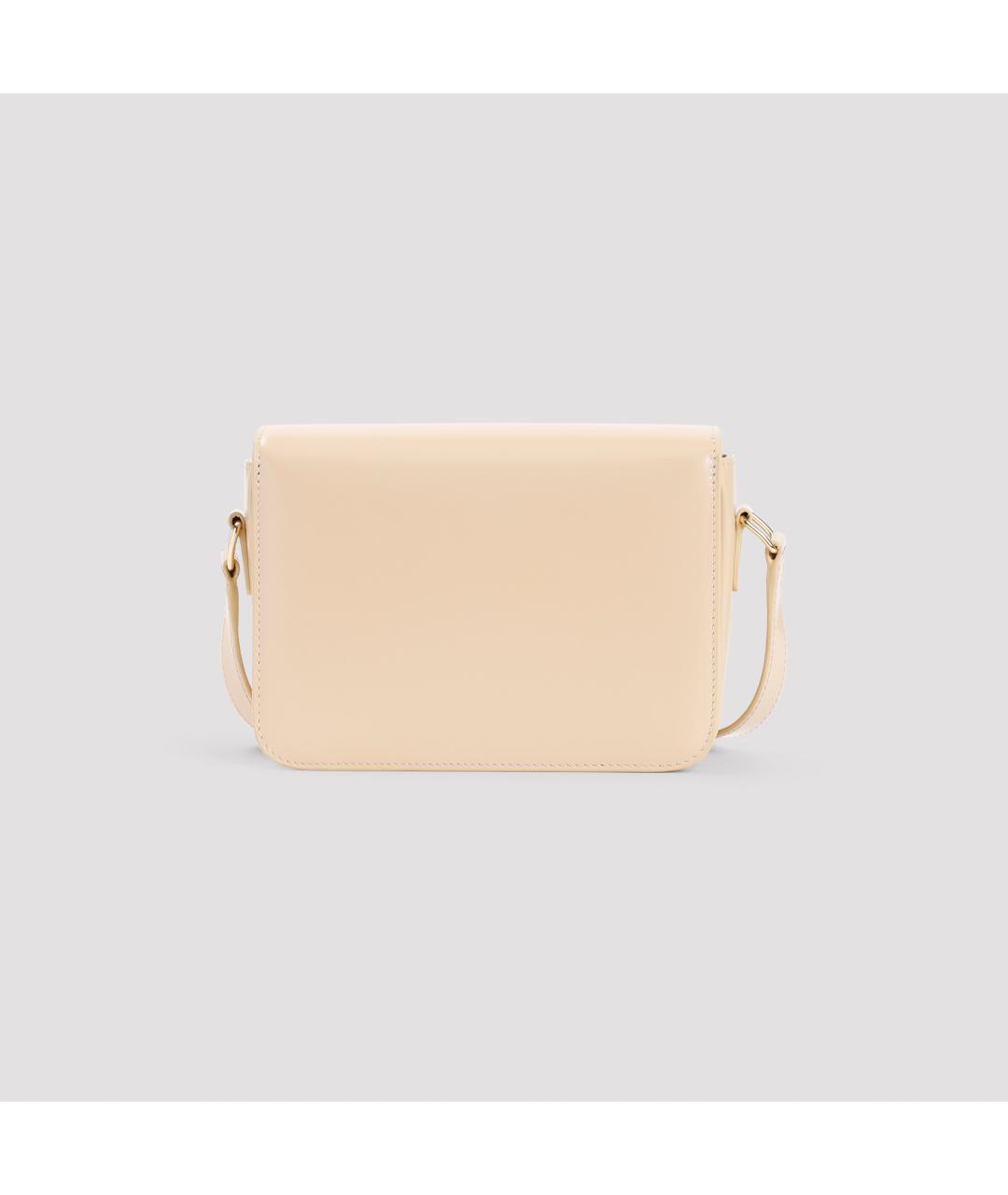 CELINE Бежевая кожаная сумка через плечо, фото 4