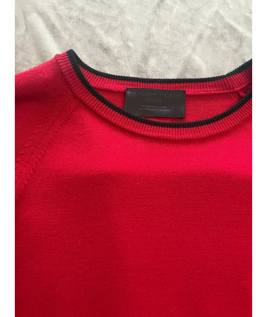PHILIPP PLEIN Красный кашемировый джемпер / свитер, фото 4