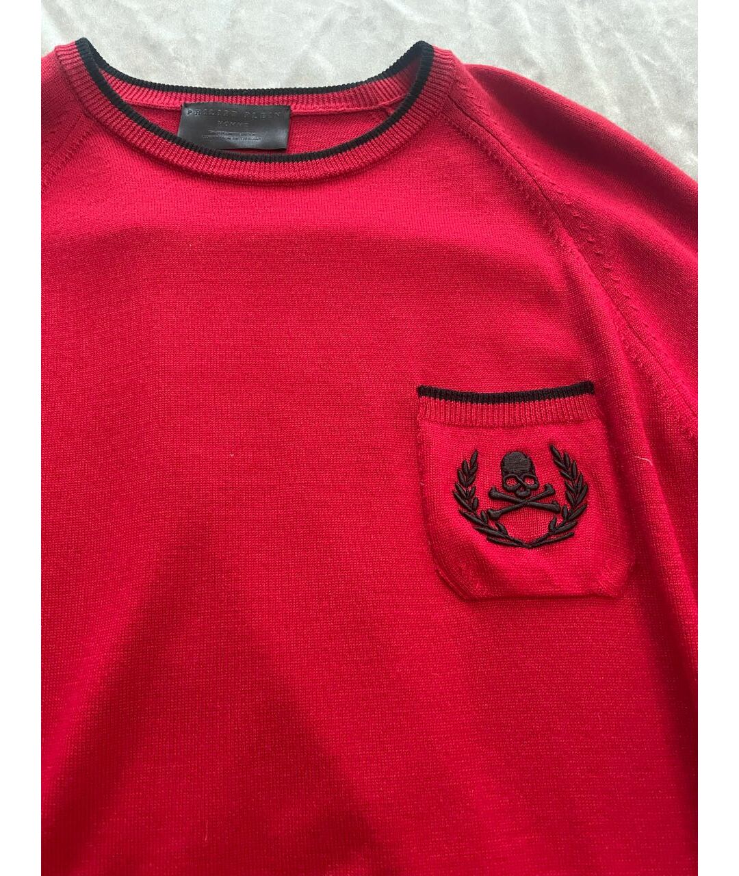 PHILIPP PLEIN Красный кашемировый джемпер / свитер, фото 3