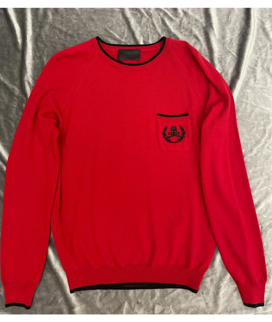 PHILIPP PLEIN Красный кашемировый джемпер / свитер, фото 6