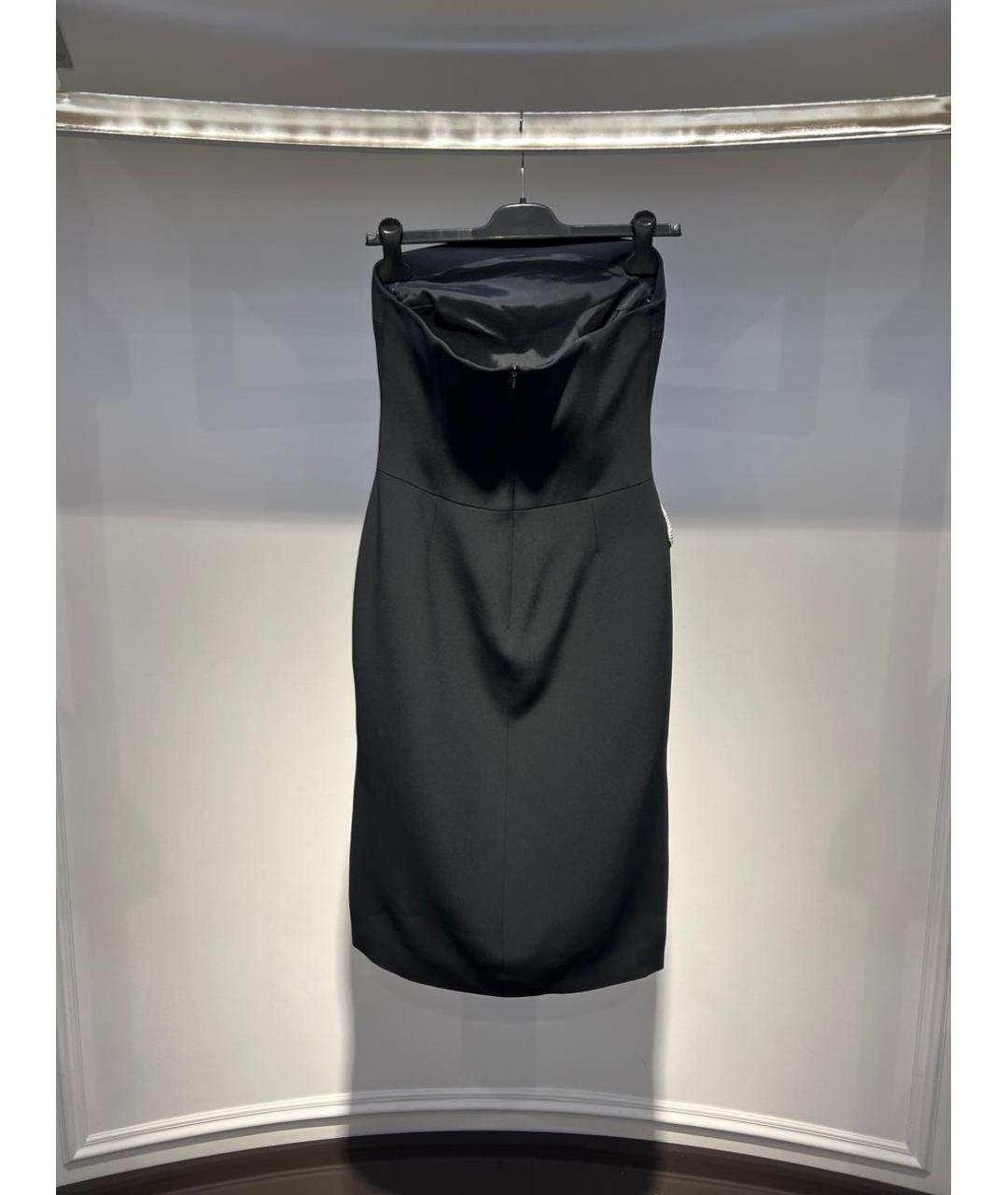 DAVID KOMA Черное вискозное коктейльное платье, фото 3