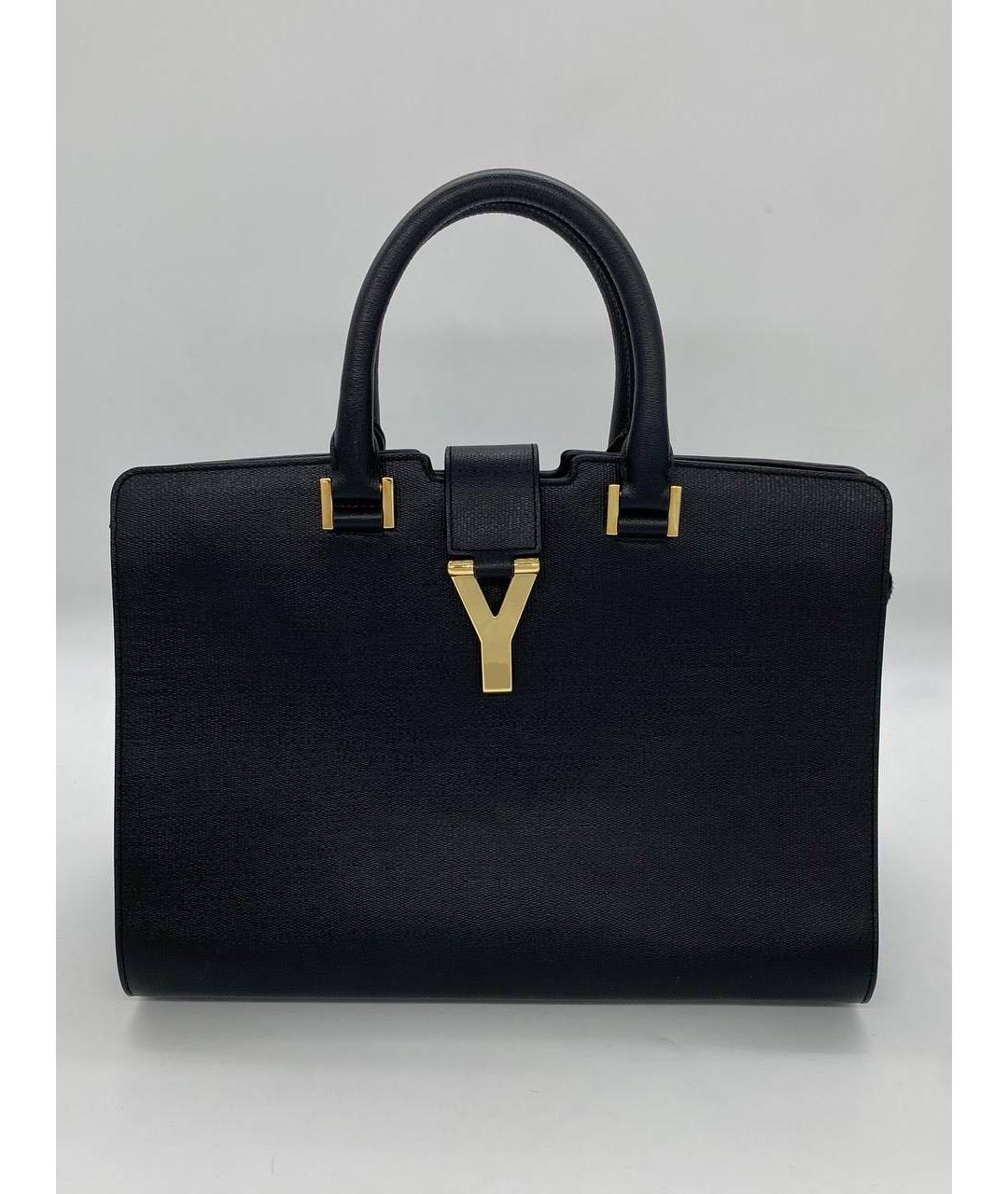 SAINT LAURENT Черная кожаная сумка с короткими ручками, фото 9