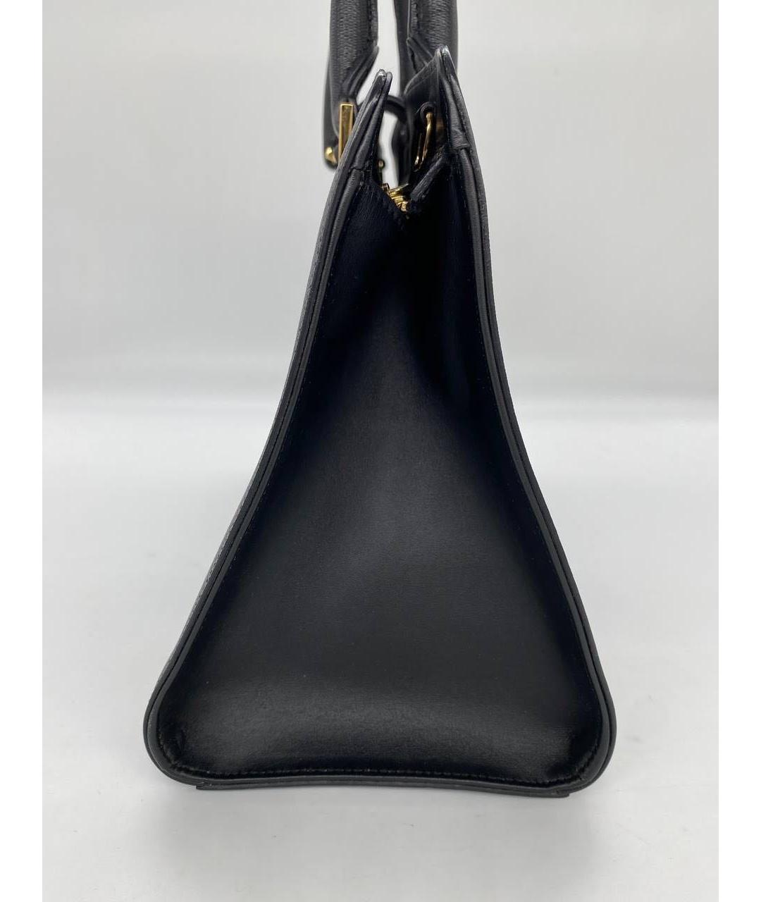 SAINT LAURENT Черная кожаная сумка с короткими ручками, фото 5