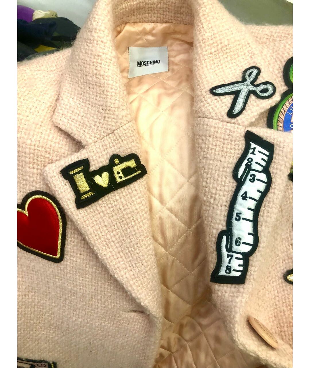 MOSCHINO Розовое шерстяное пальто, фото 4