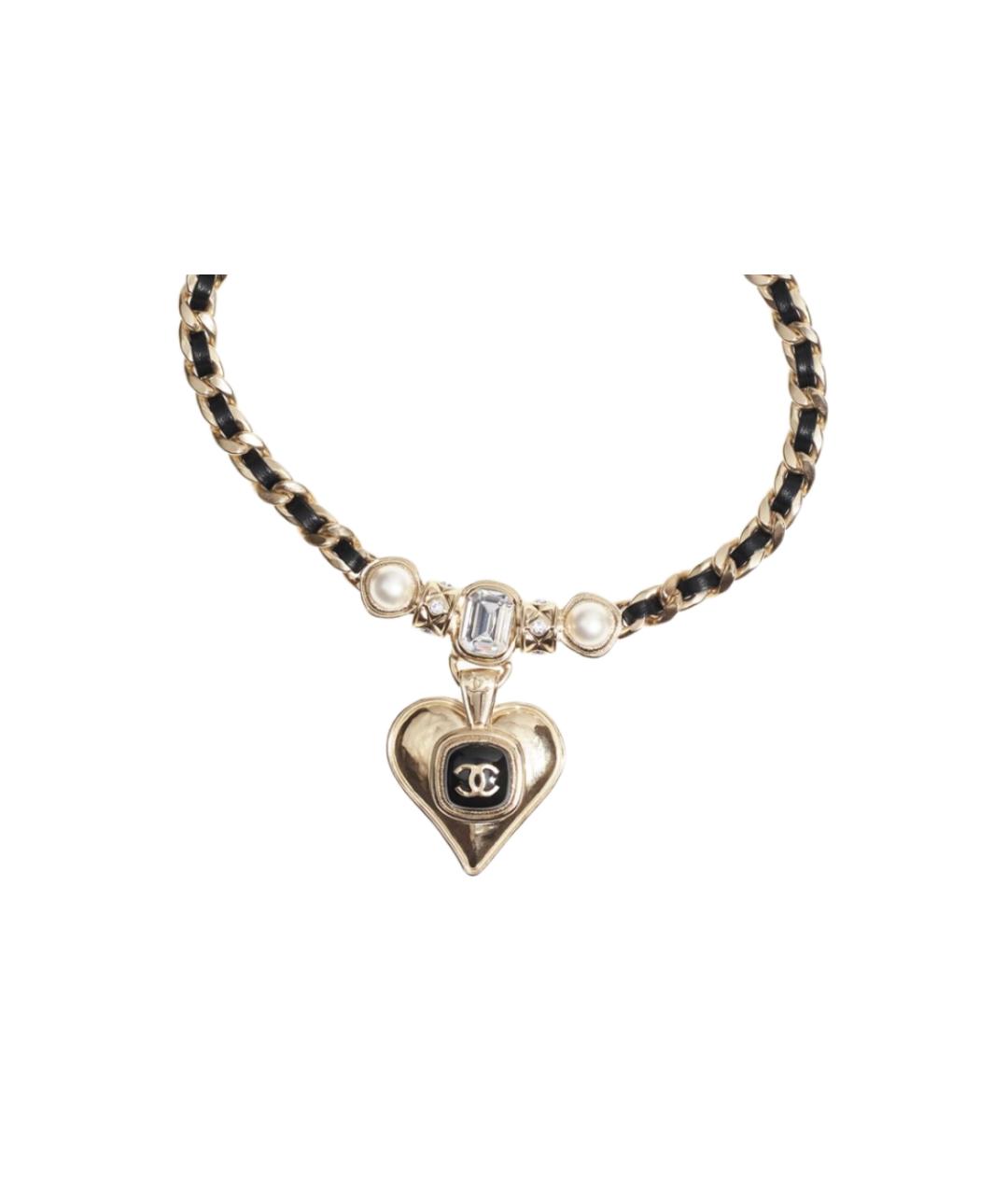 CHANEL Черное металлическое колье, фото 2