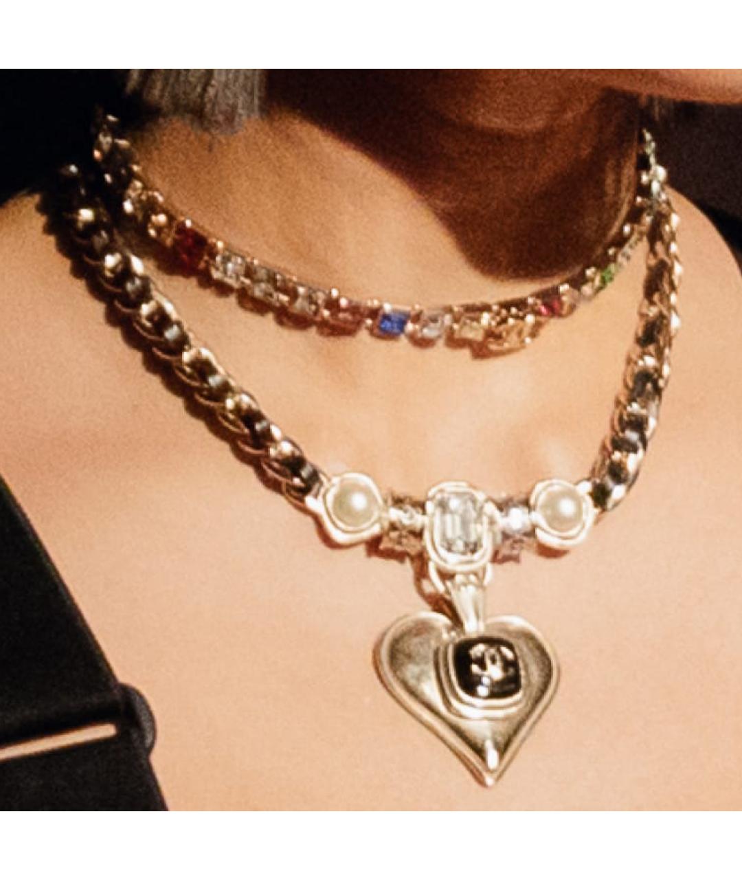 CHANEL Черное металлическое колье, фото 4