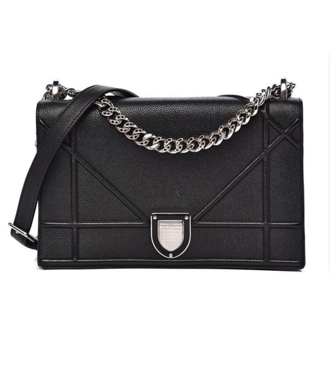 CHRISTIAN DIOR Черная кожаная сумка через плечо, фото 9