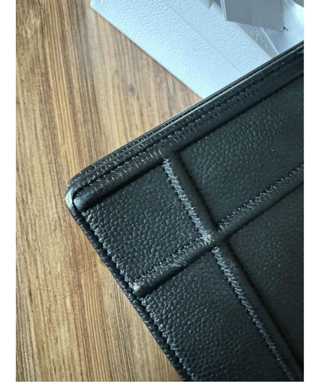 CHRISTIAN DIOR Черная кожаная сумка через плечо, фото 6