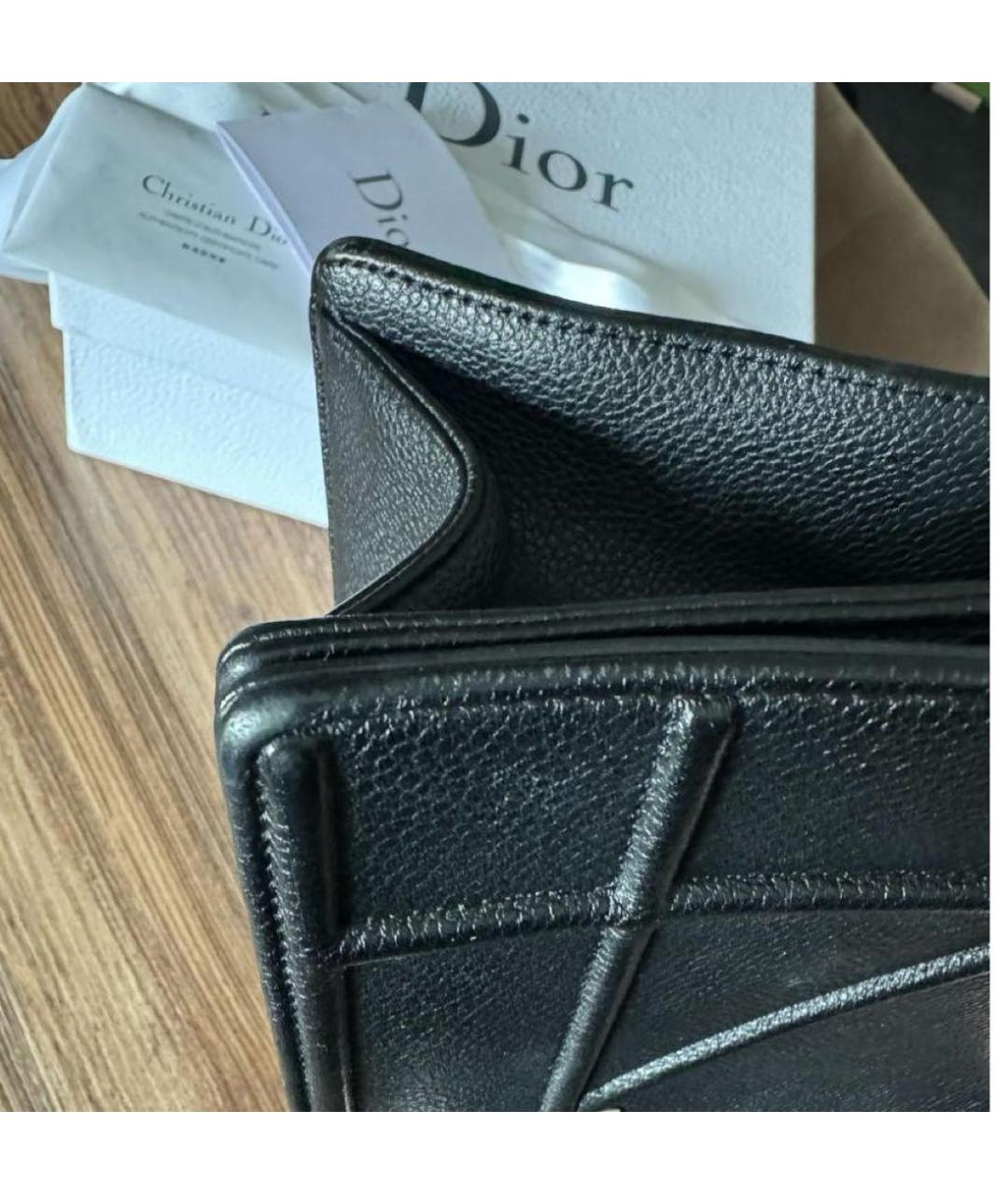 CHRISTIAN DIOR Черная кожаная сумка через плечо, фото 5