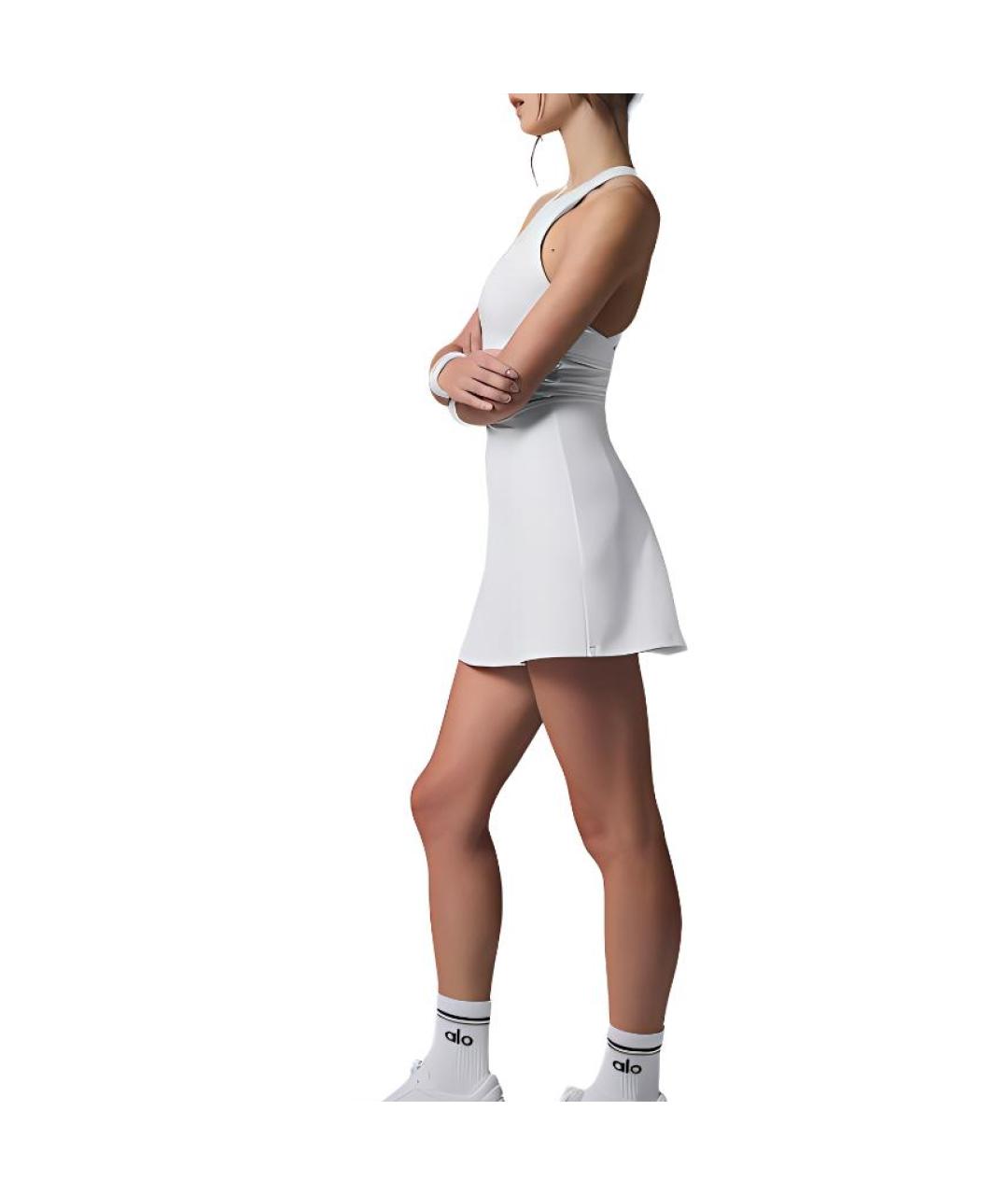 ALO YOGA Белое повседневное платье, фото 4