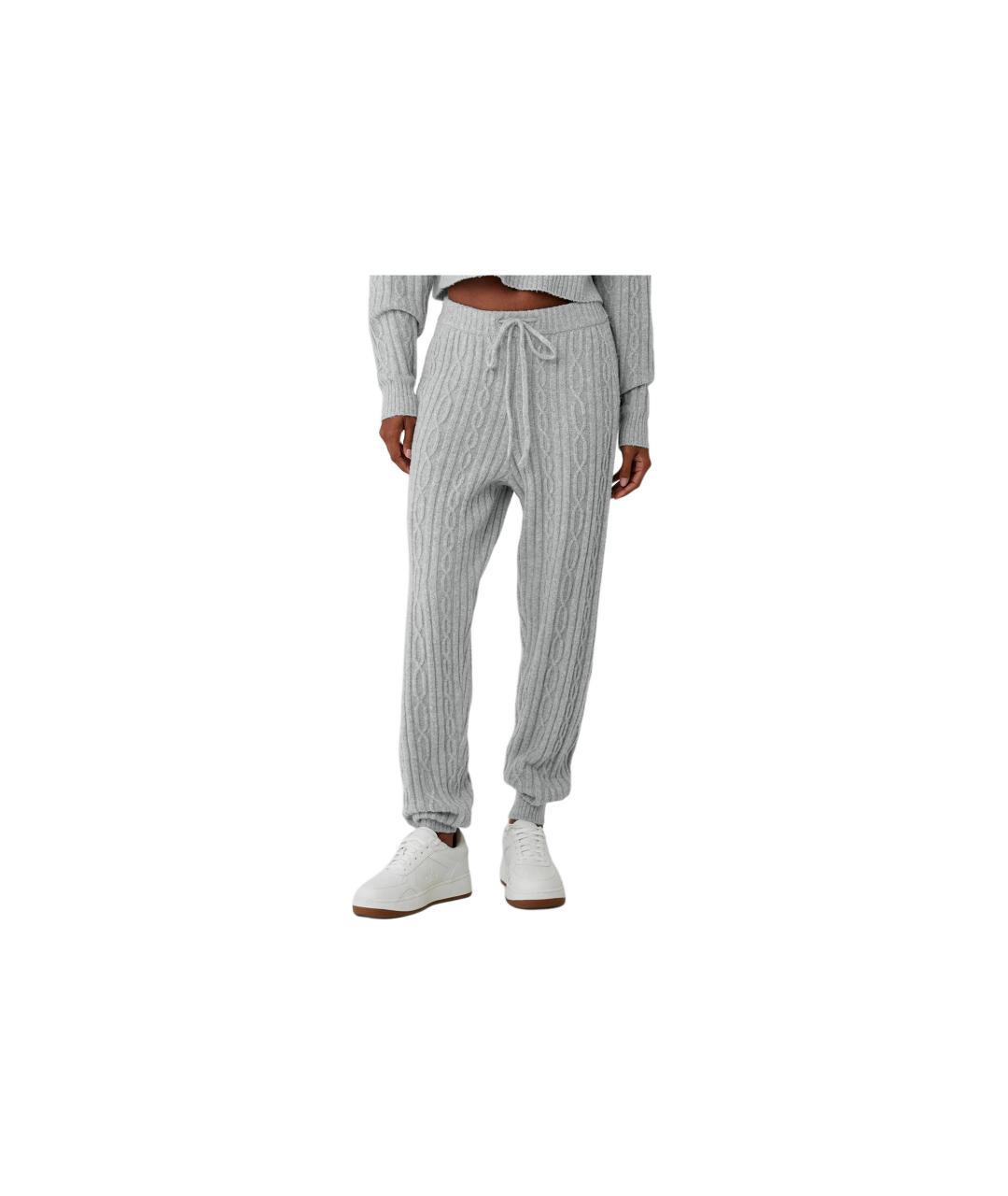 ALO YOGA Серые прямые брюки, фото 4