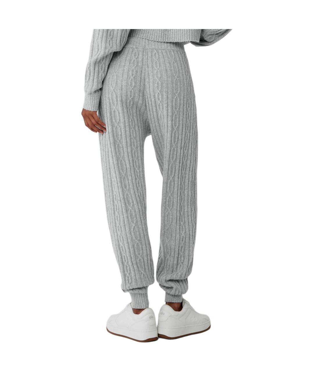 ALO YOGA Серые прямые брюки, фото 2