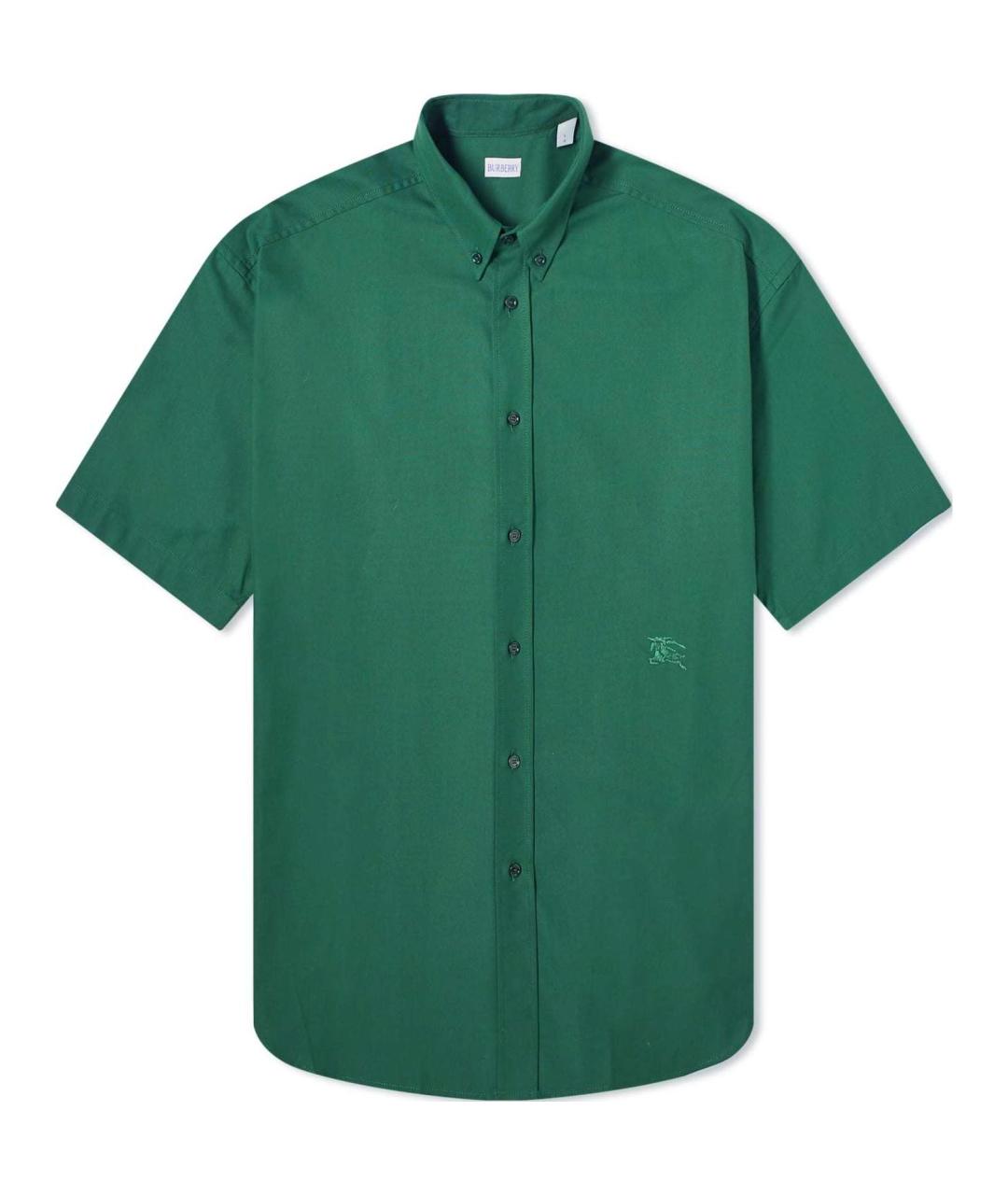BURBERRY Зеленая хлопковая кэжуал рубашка, фото 1