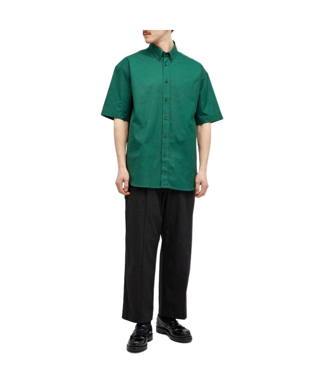 BURBERRY Зеленая хлопковая кэжуал рубашка, фото 2
