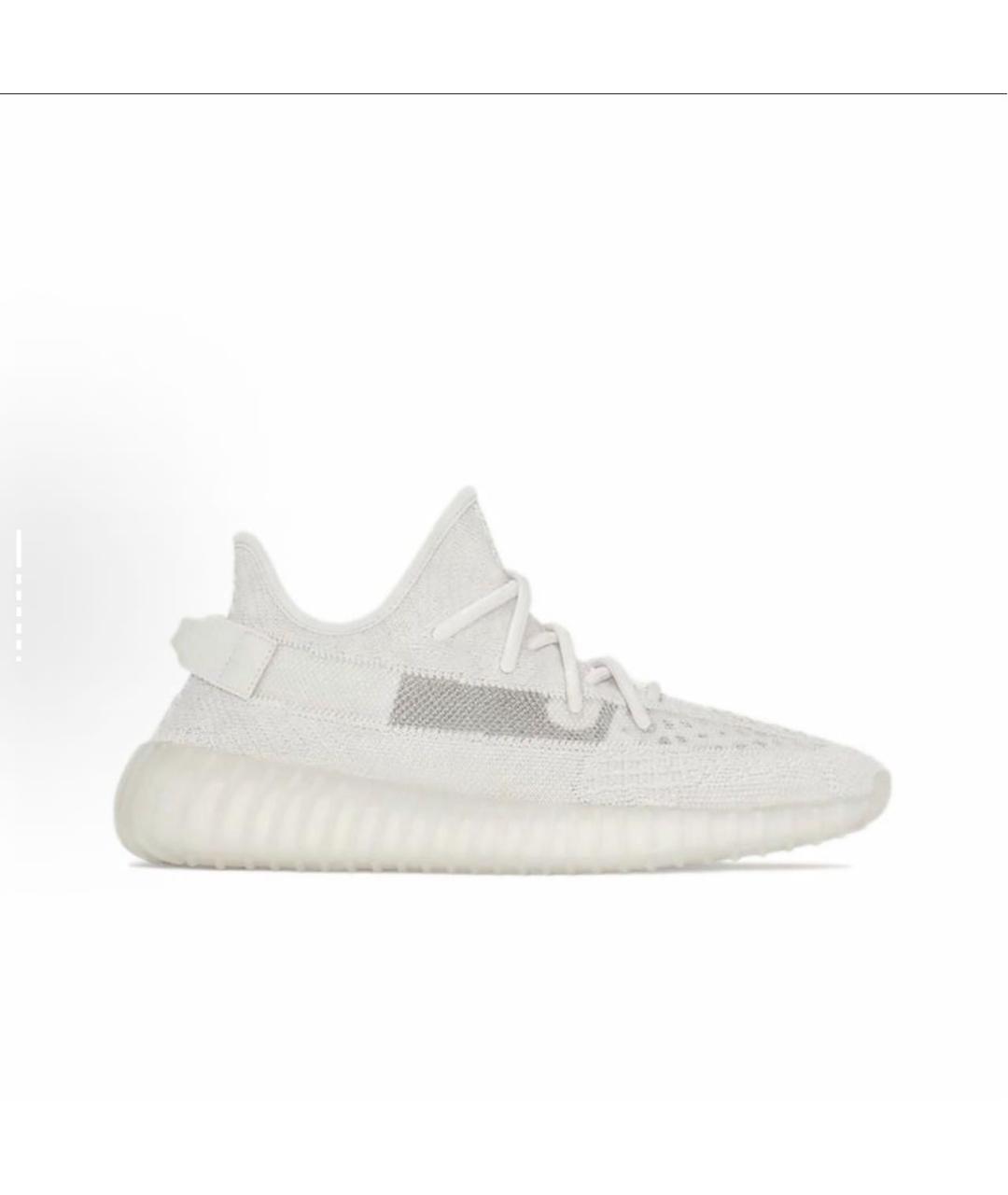 ADIDAS YEEZY Белые текстильные низкие кроссовки / кеды, фото 5