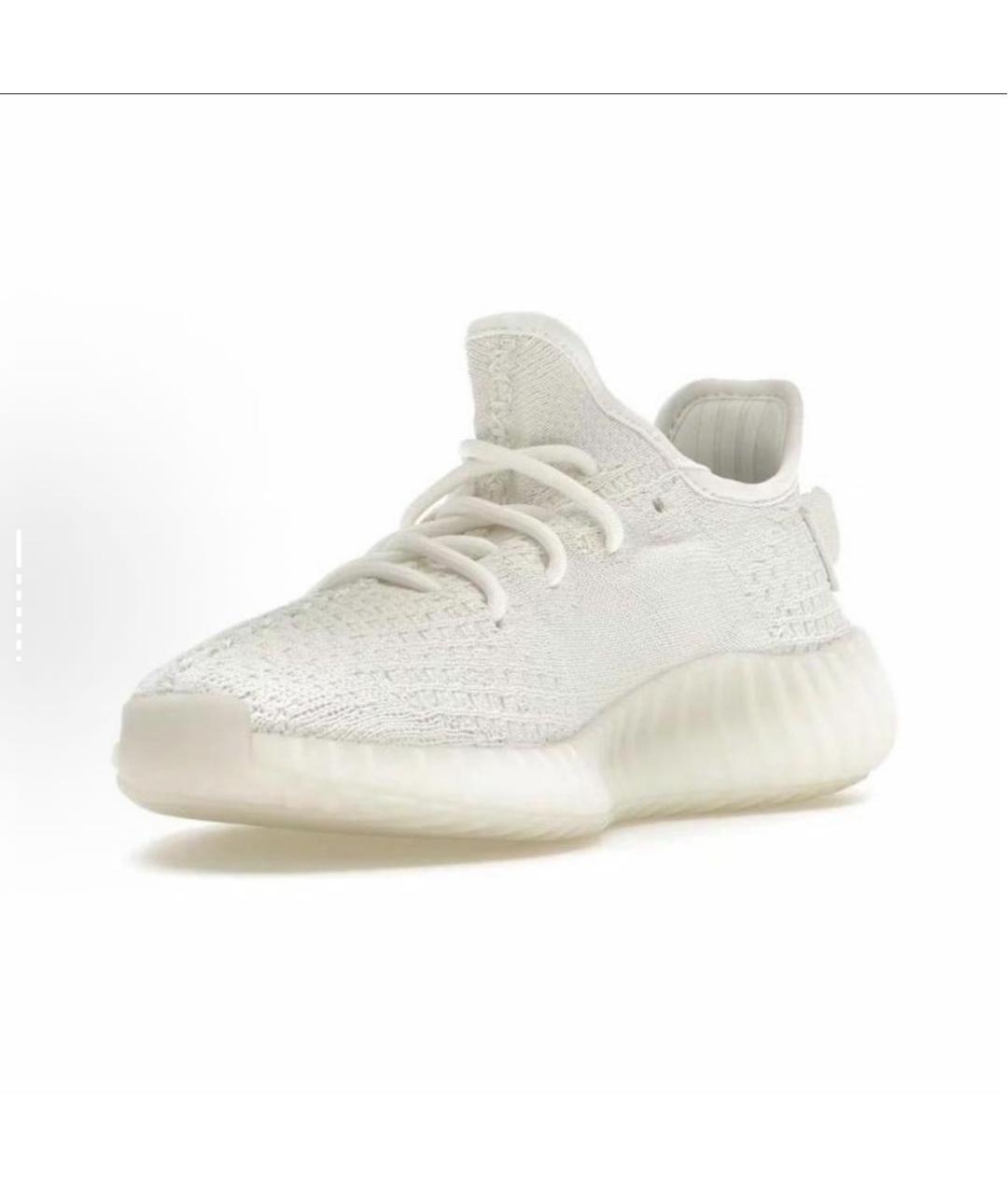 ADIDAS YEEZY Белые текстильные низкие кроссовки / кеды, фото 2