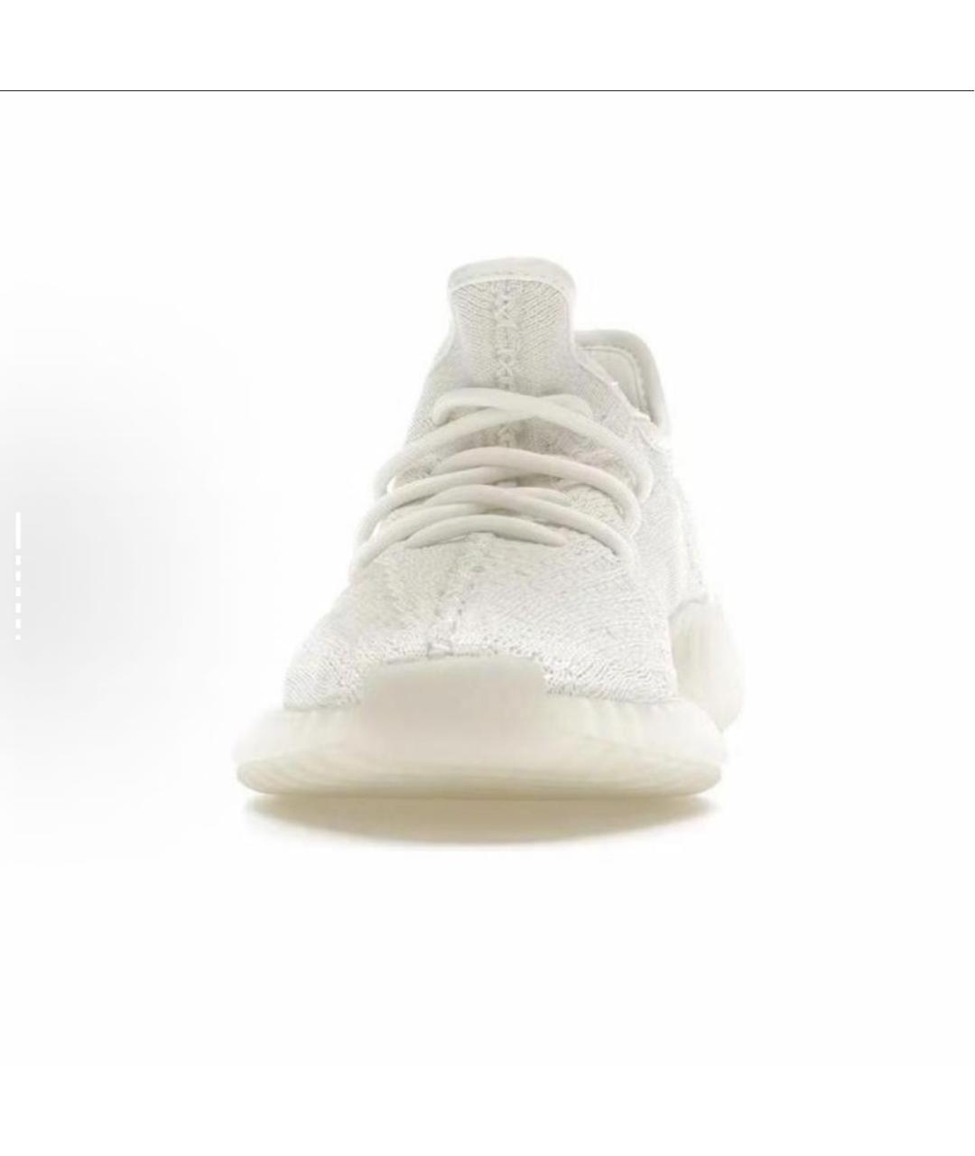 ADIDAS YEEZY Белые текстильные низкие кроссовки / кеды, фото 3