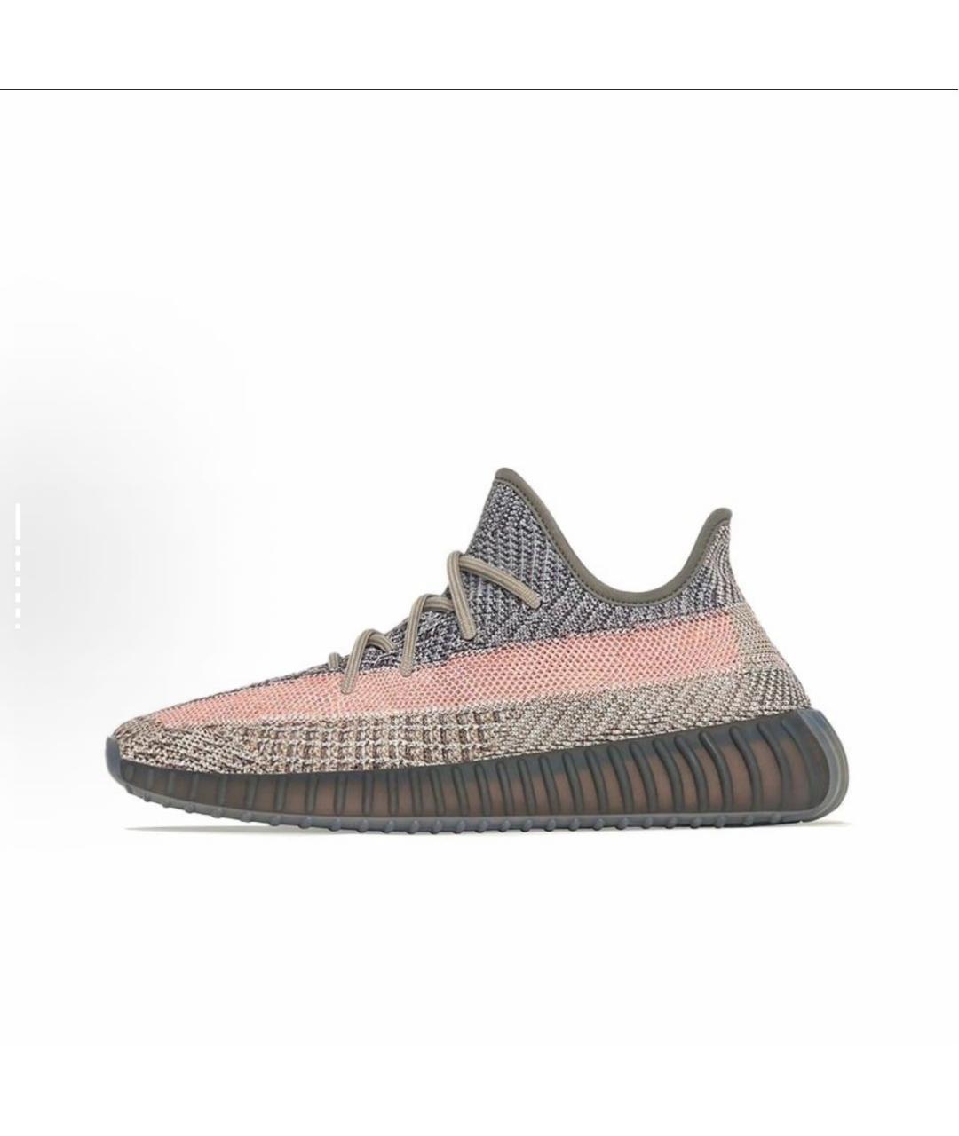 ADIDAS YEEZY Серые текстильные низкие кроссовки / кеды, фото 5