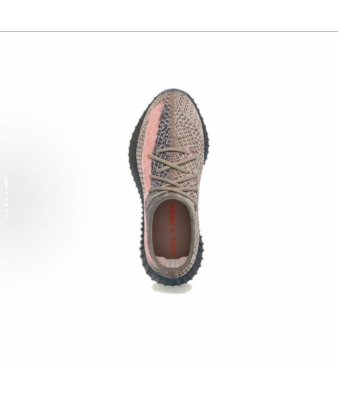 ADIDAS YEEZY Серые текстильные низкие кроссовки / кеды, фото 2