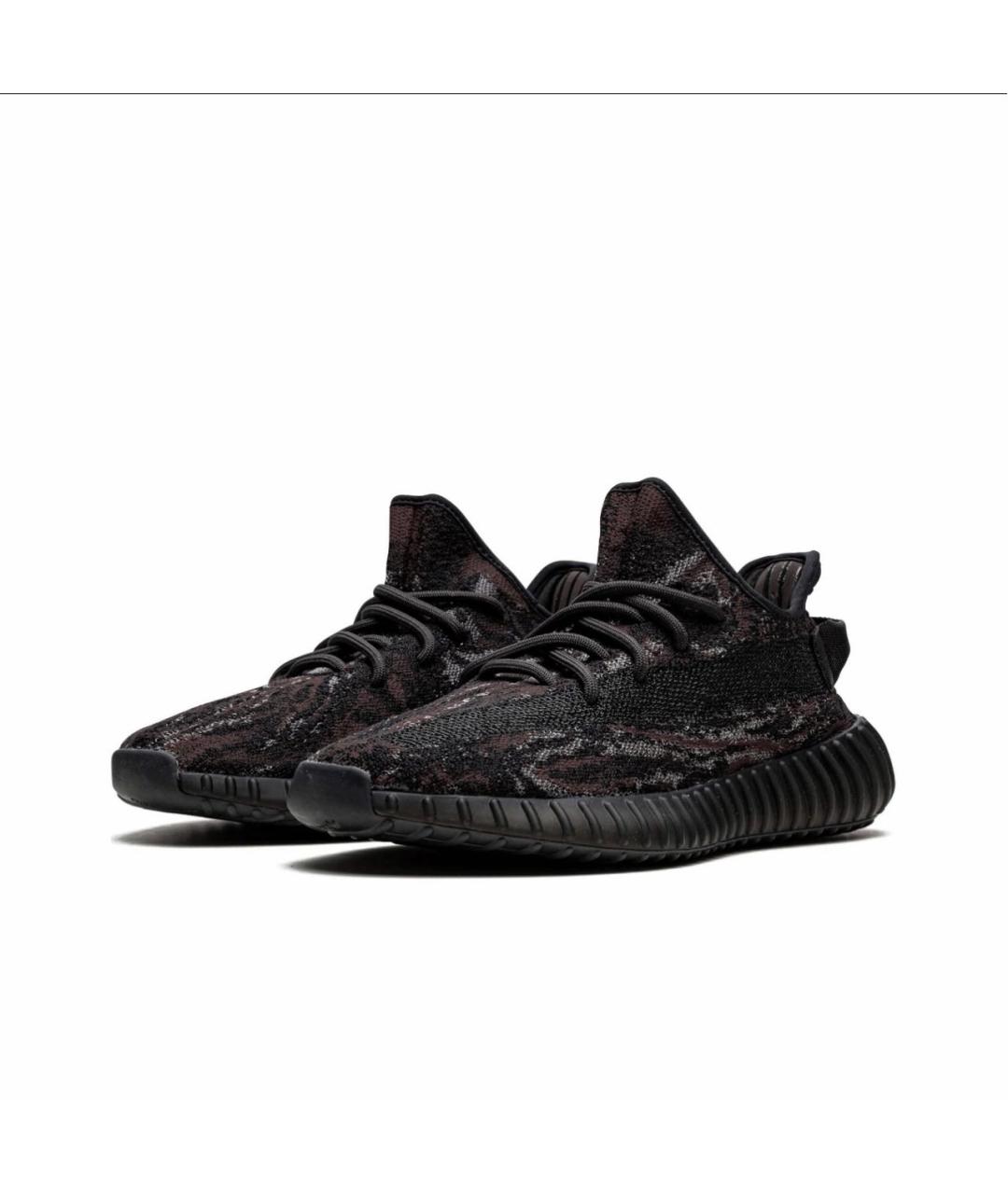 ADIDAS YEEZY Черные текстильные низкие кроссовки / кеды, фото 2