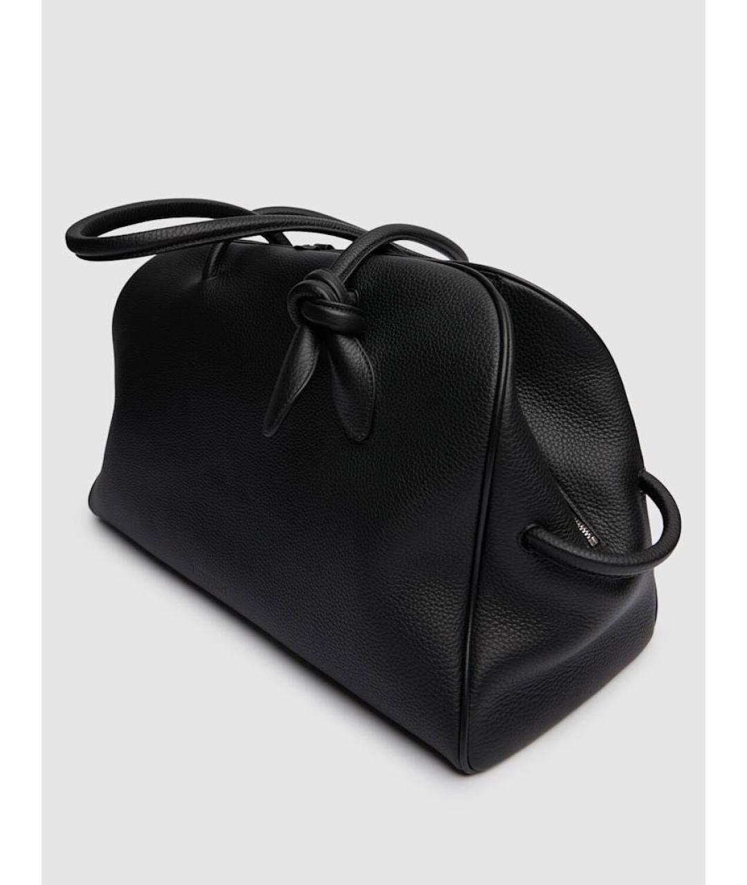 JACQUEMUS Черная кожаная сумка с короткими ручками, фото 5
