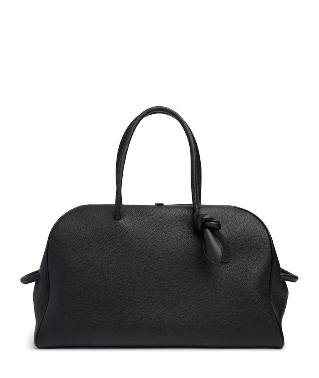 JACQUEMUS Черная кожаная сумка с короткими ручками, фото 4