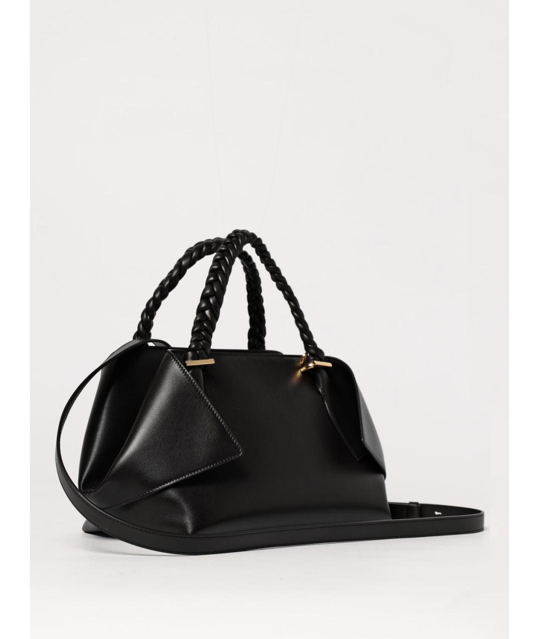 FERRAGAMO Черная кожаная сумка с короткими ручками, фото 3