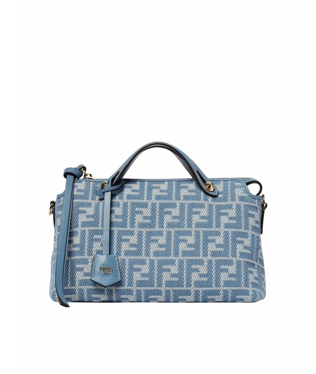 FENDI Голубая тканевая сумка через плечо, фото 1