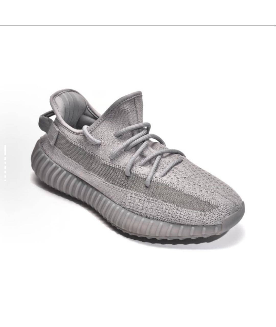 ADIDAS YEEZY Серые текстильные низкие кроссовки / кеды, фото 3
