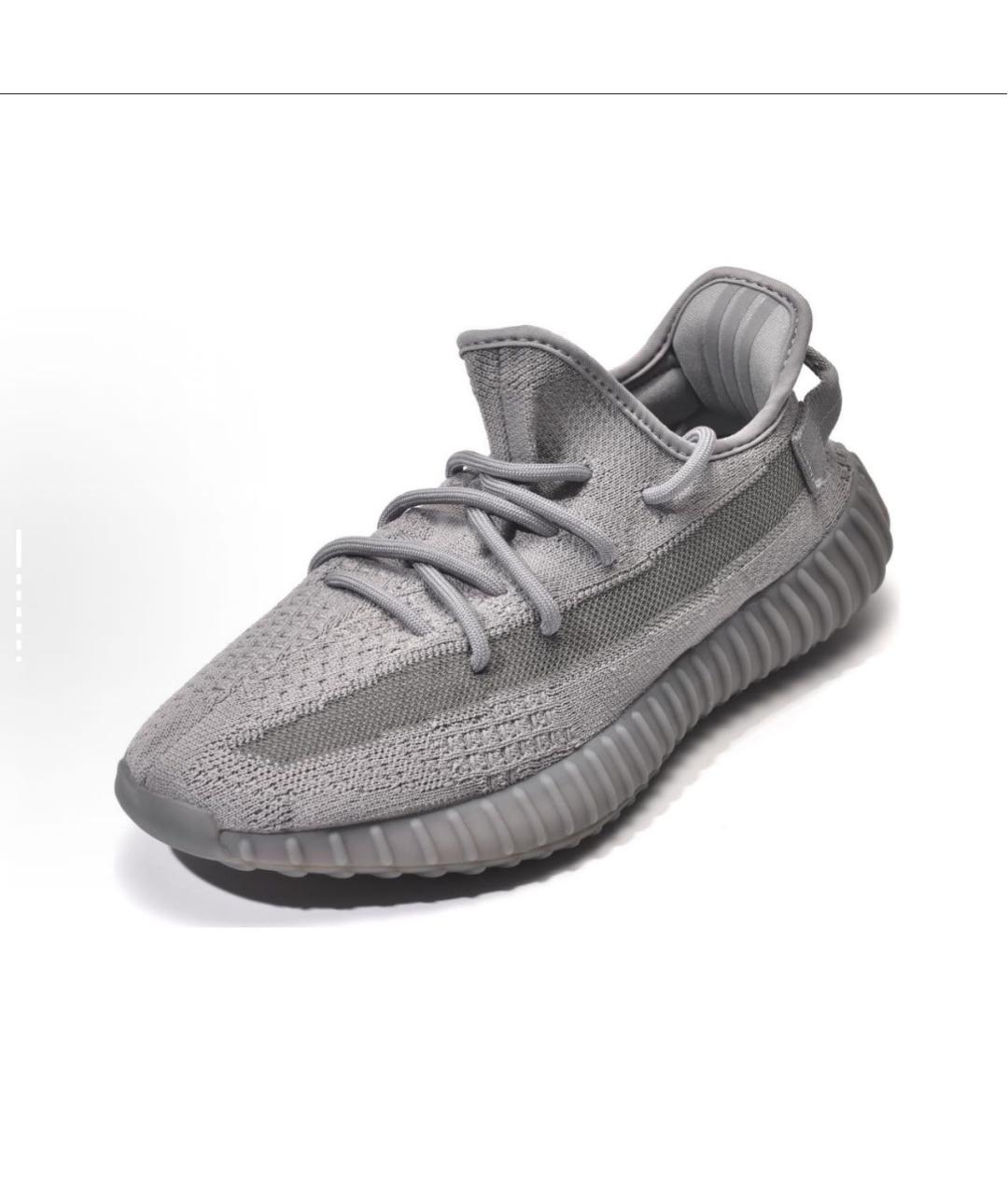 ADIDAS YEEZY Серые текстильные низкие кроссовки / кеды, фото 2