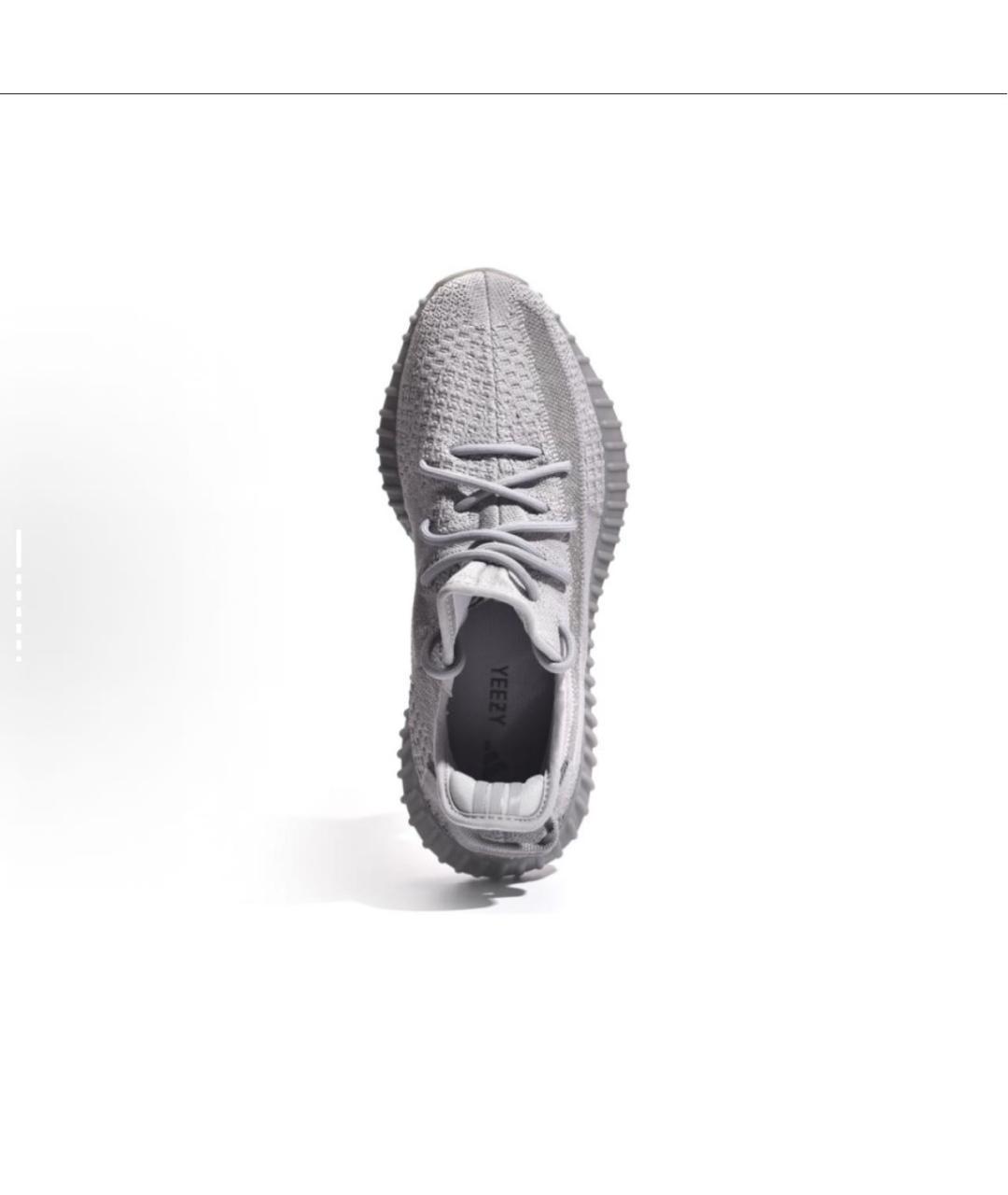 ADIDAS YEEZY Серые текстильные низкие кроссовки / кеды, фото 4