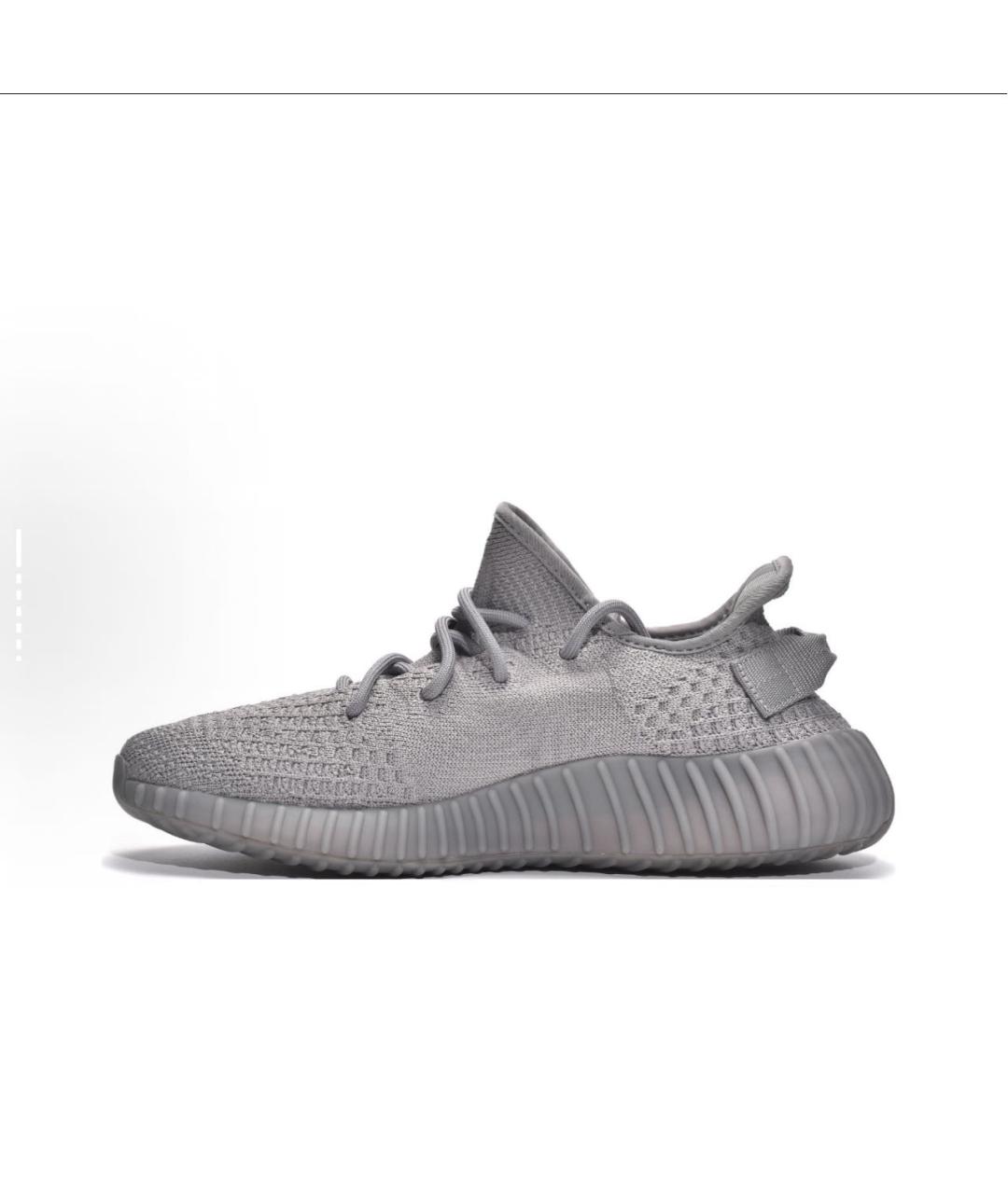 ADIDAS YEEZY Серые текстильные низкие кроссовки / кеды, фото 6