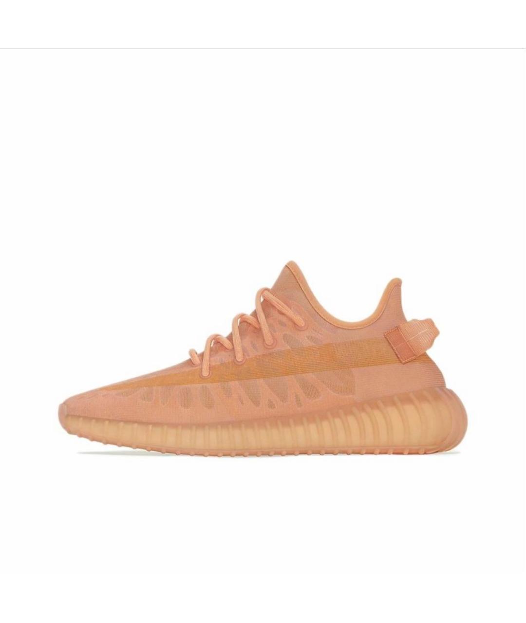 ADIDAS YEEZY Оранжевое текстильные низкие кроссовки / кеды, фото 5