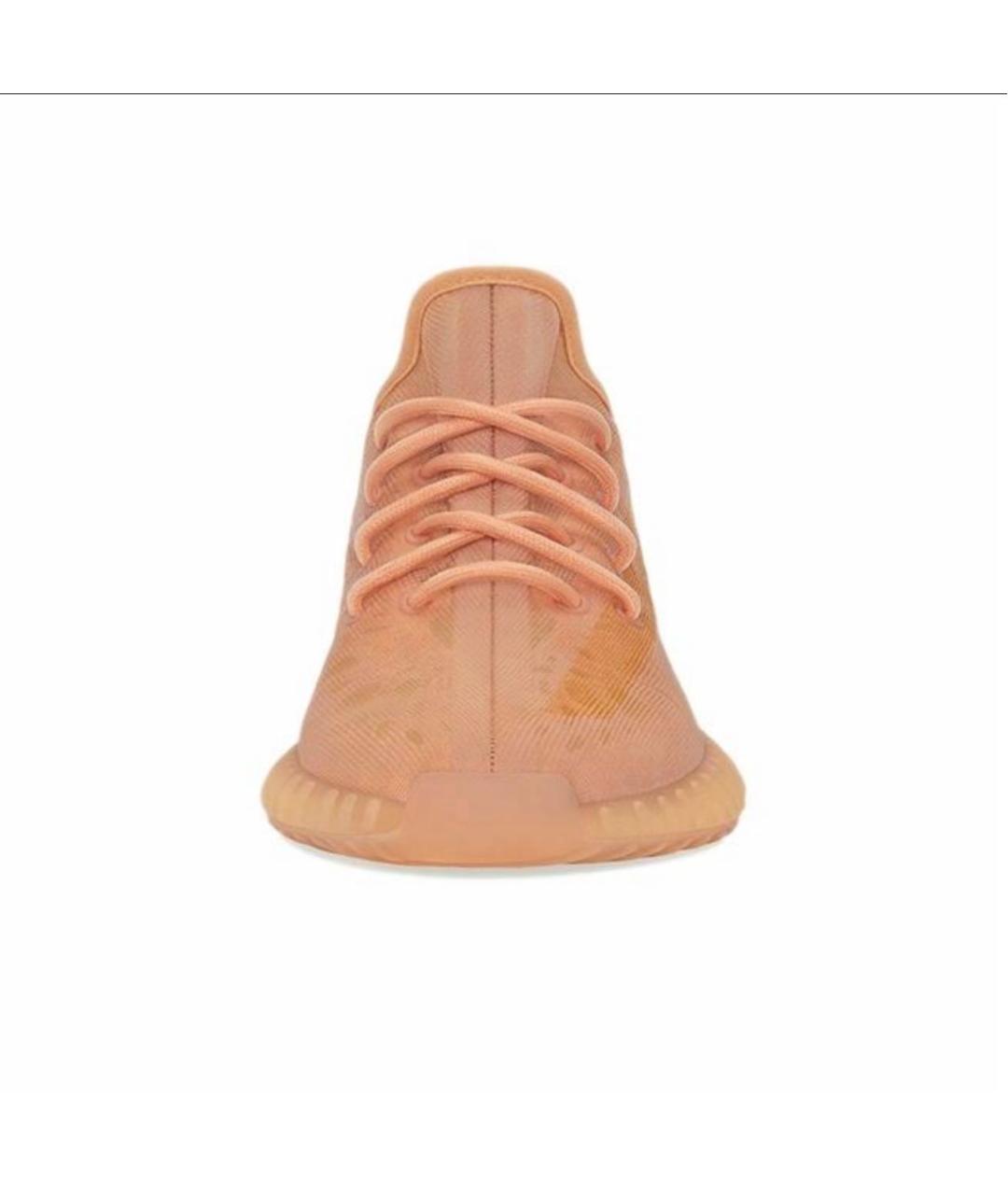 ADIDAS YEEZY Оранжевое текстильные низкие кроссовки / кеды, фото 2
