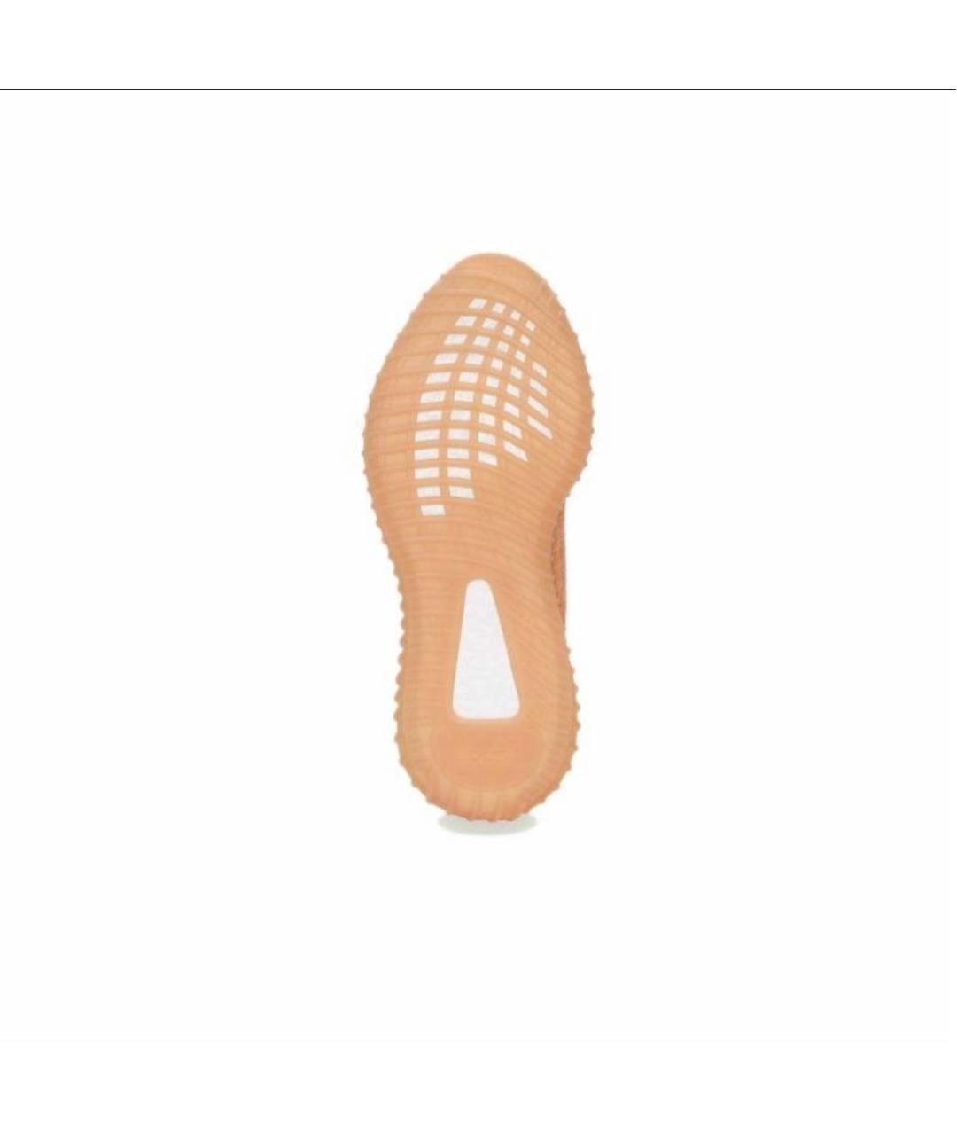 ADIDAS YEEZY Оранжевое текстильные низкие кроссовки / кеды, фото 4