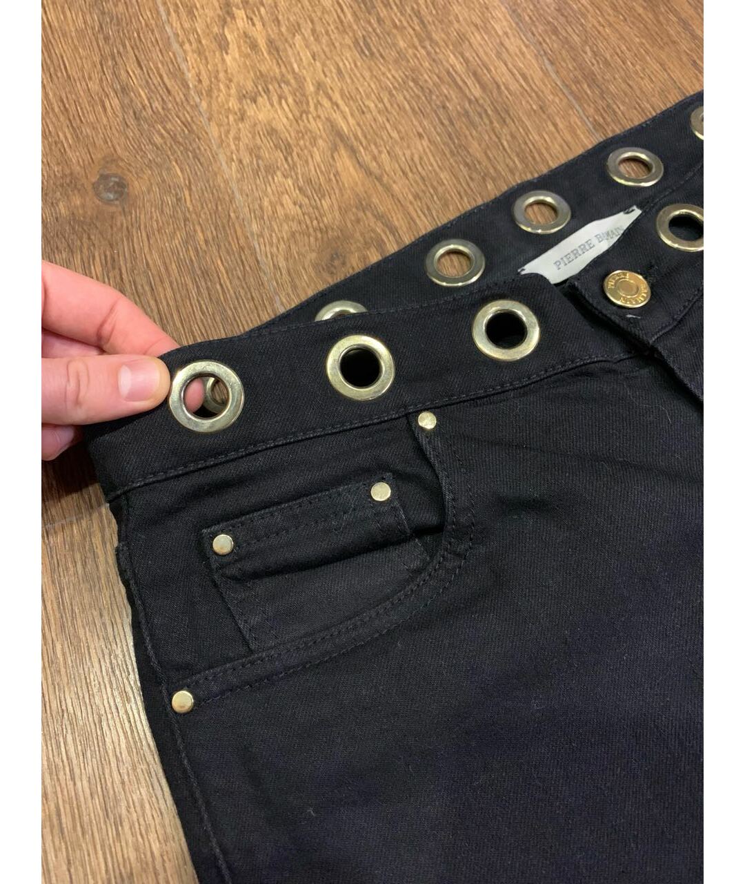 PIERRE BALMAIN Черные хлопко-эластановые джинсы слим, фото 5