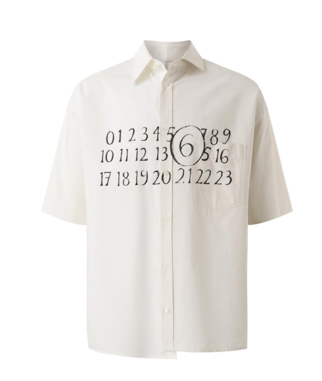 MM6 MAISON MARGIELA Бежевая хлопковая кэжуал рубашка, фото 1