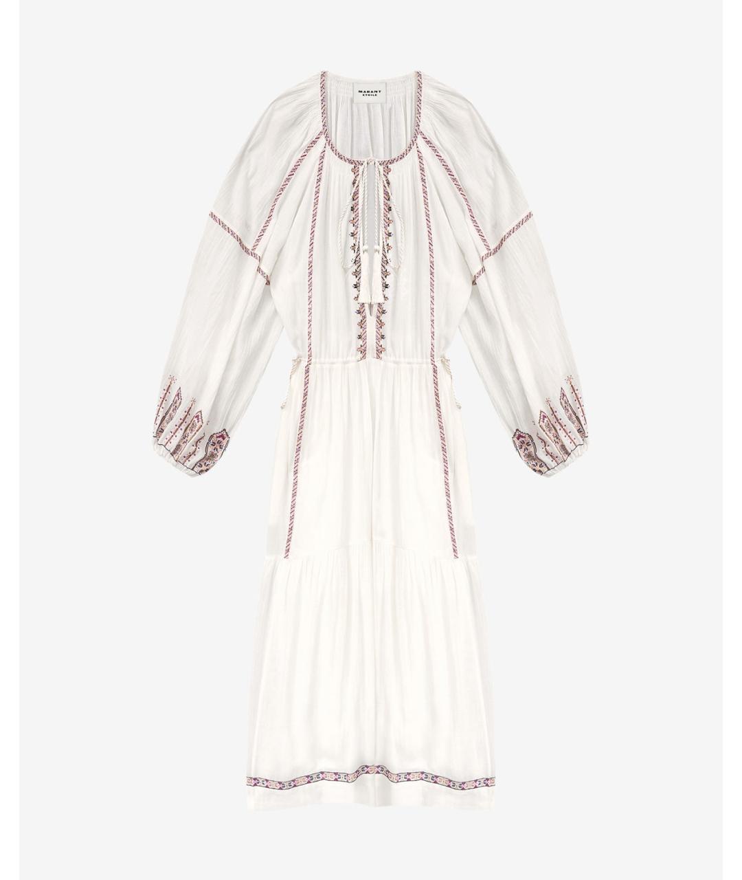 ISABEL MARANT ETOILE Белое хлопковое повседневное платье, фото 6