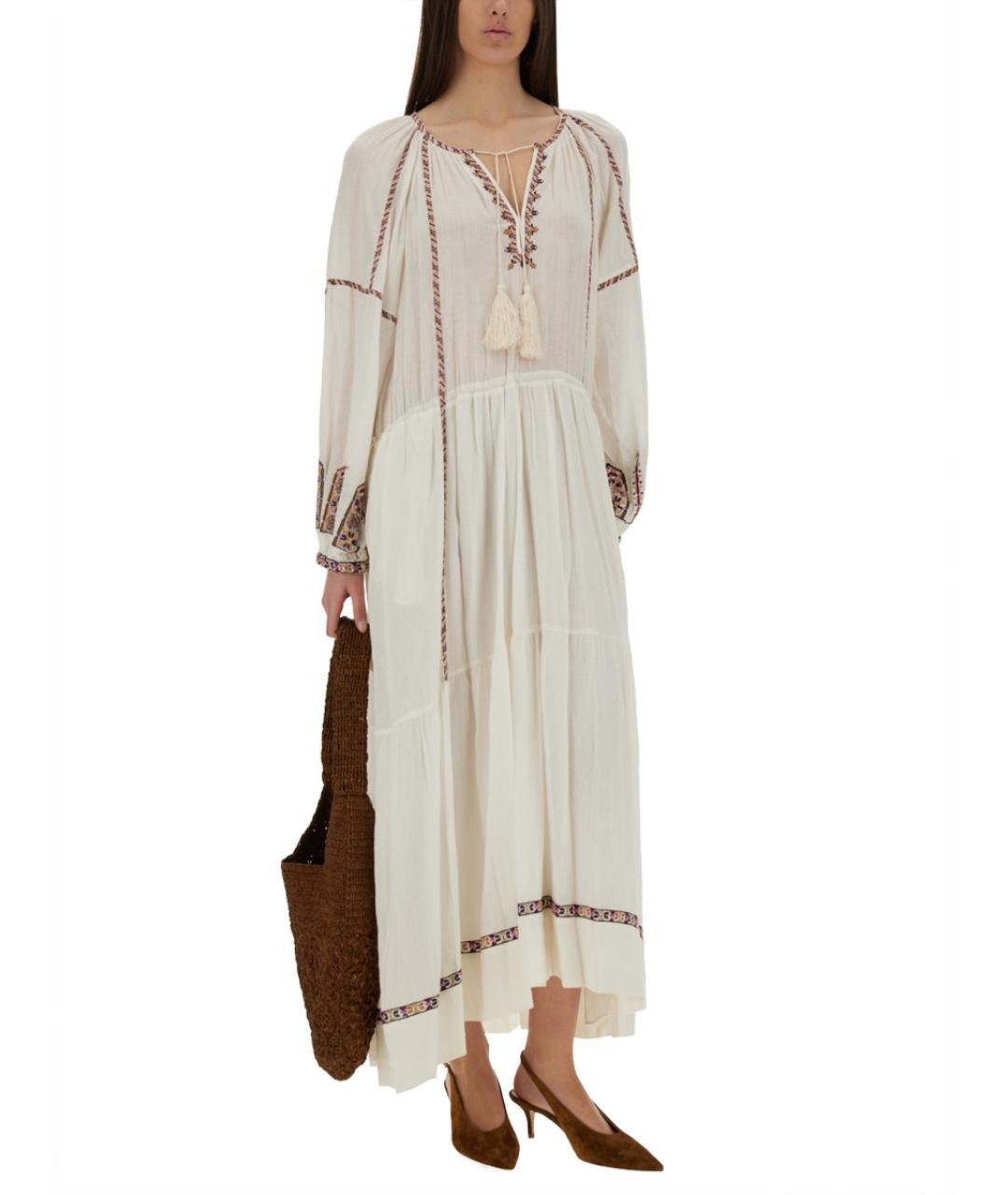 ISABEL MARANT ETOILE Белое хлопковое повседневное платье, фото 3