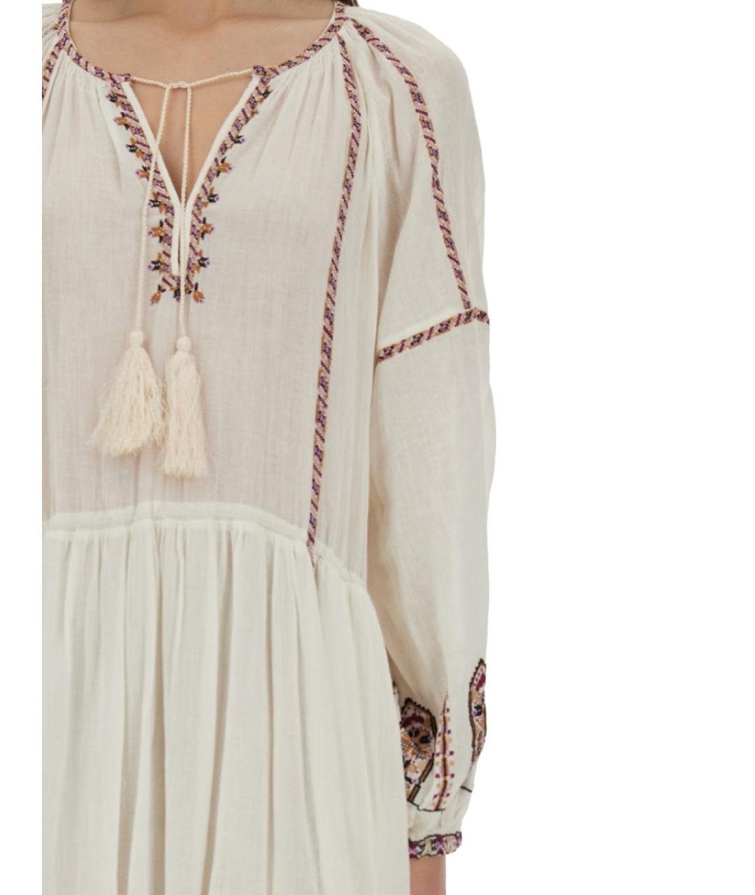 ISABEL MARANT ETOILE Белое хлопковое повседневное платье, фото 5