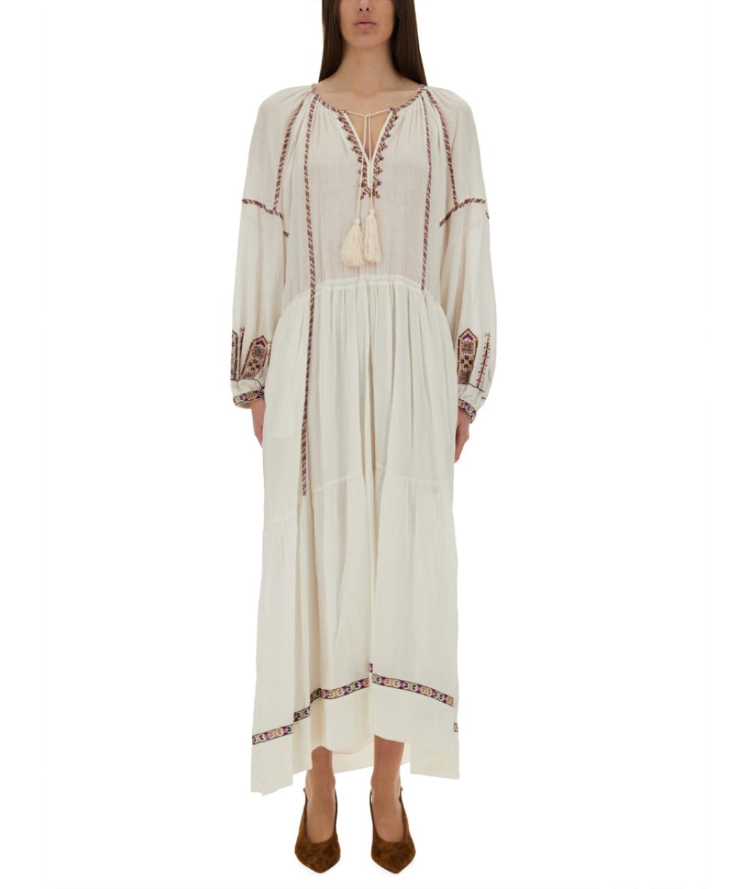ISABEL MARANT ETOILE Белое хлопковое повседневное платье, фото 2