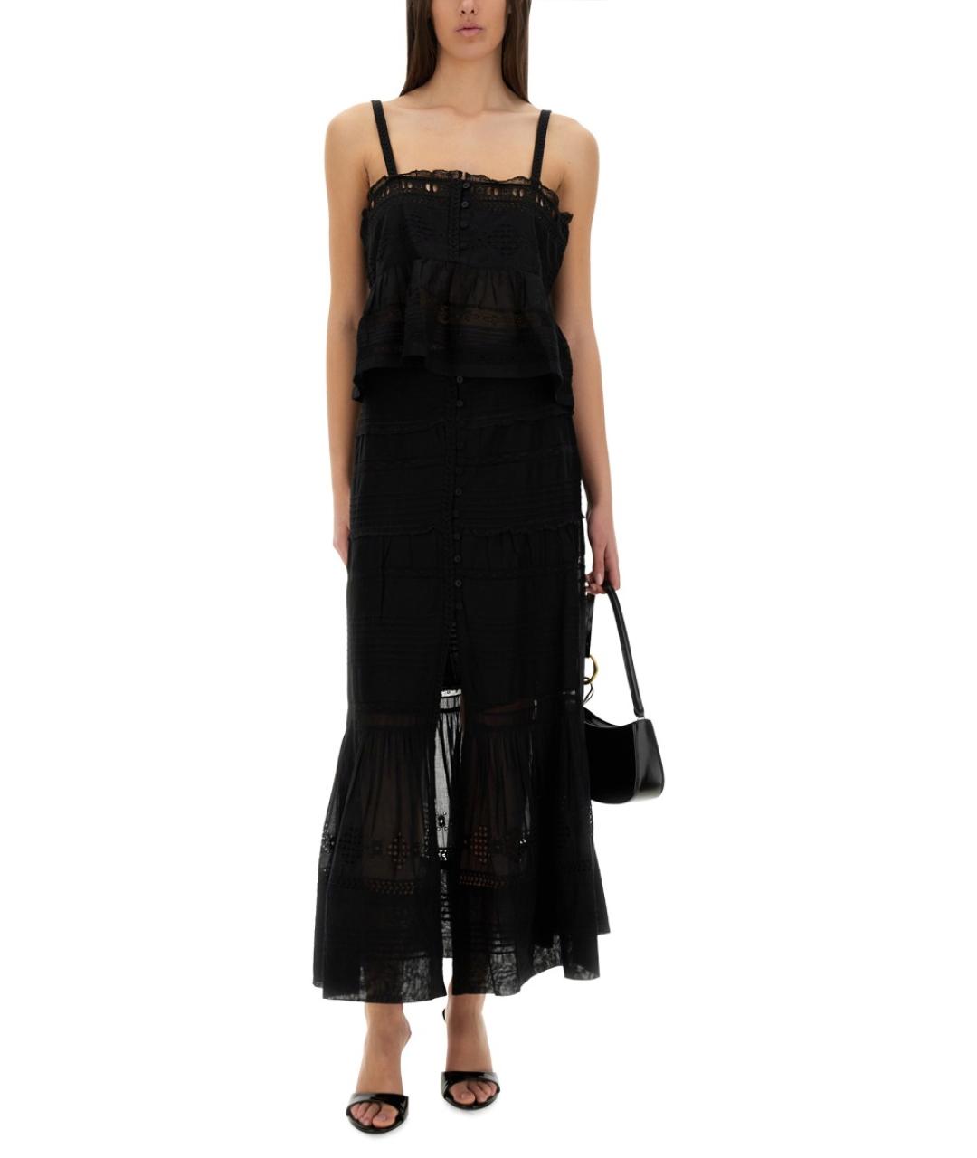 ISABEL MARANT ETOILE Черная хлопковая майка, фото 3