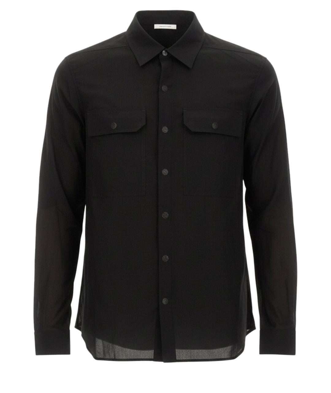 RICK OWENS Черная хлопковая кэжуал рубашка, фото 1