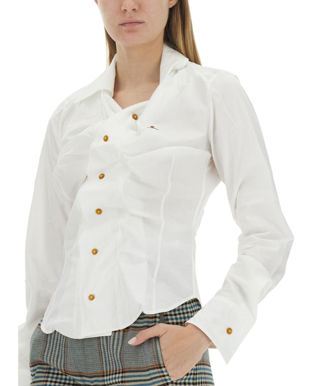 VIVIENNE WESTWOOD Белая хлопковая рубашка, фото 4