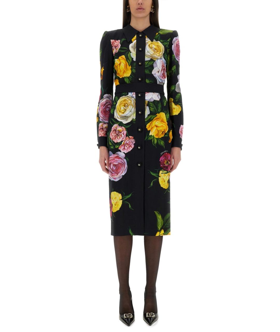 DOLCE&GABBANA Мульти вискозное повседневное платье, фото 2