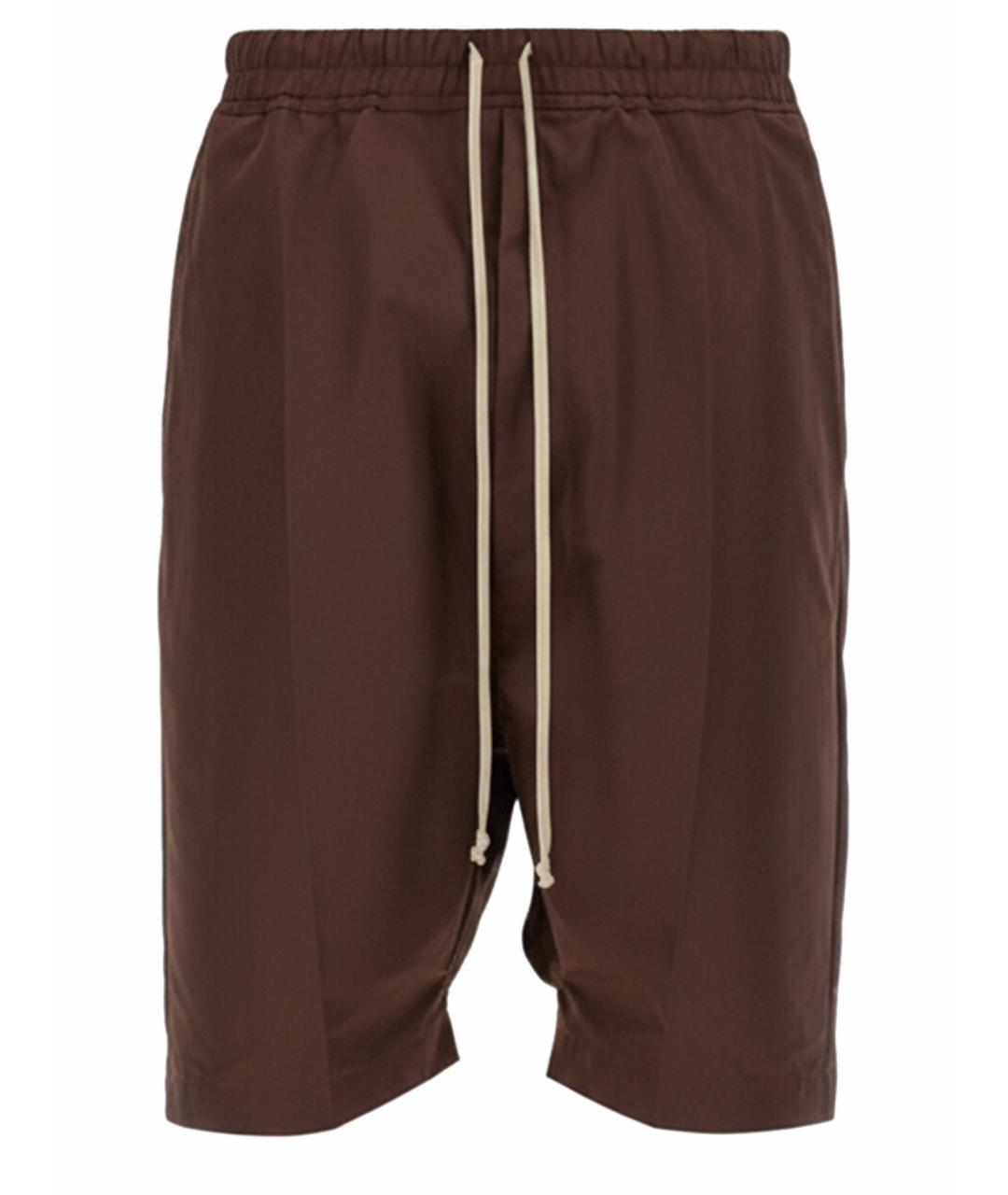 RICK OWENS Коричневые полиэстеровые шорты, фото 1
