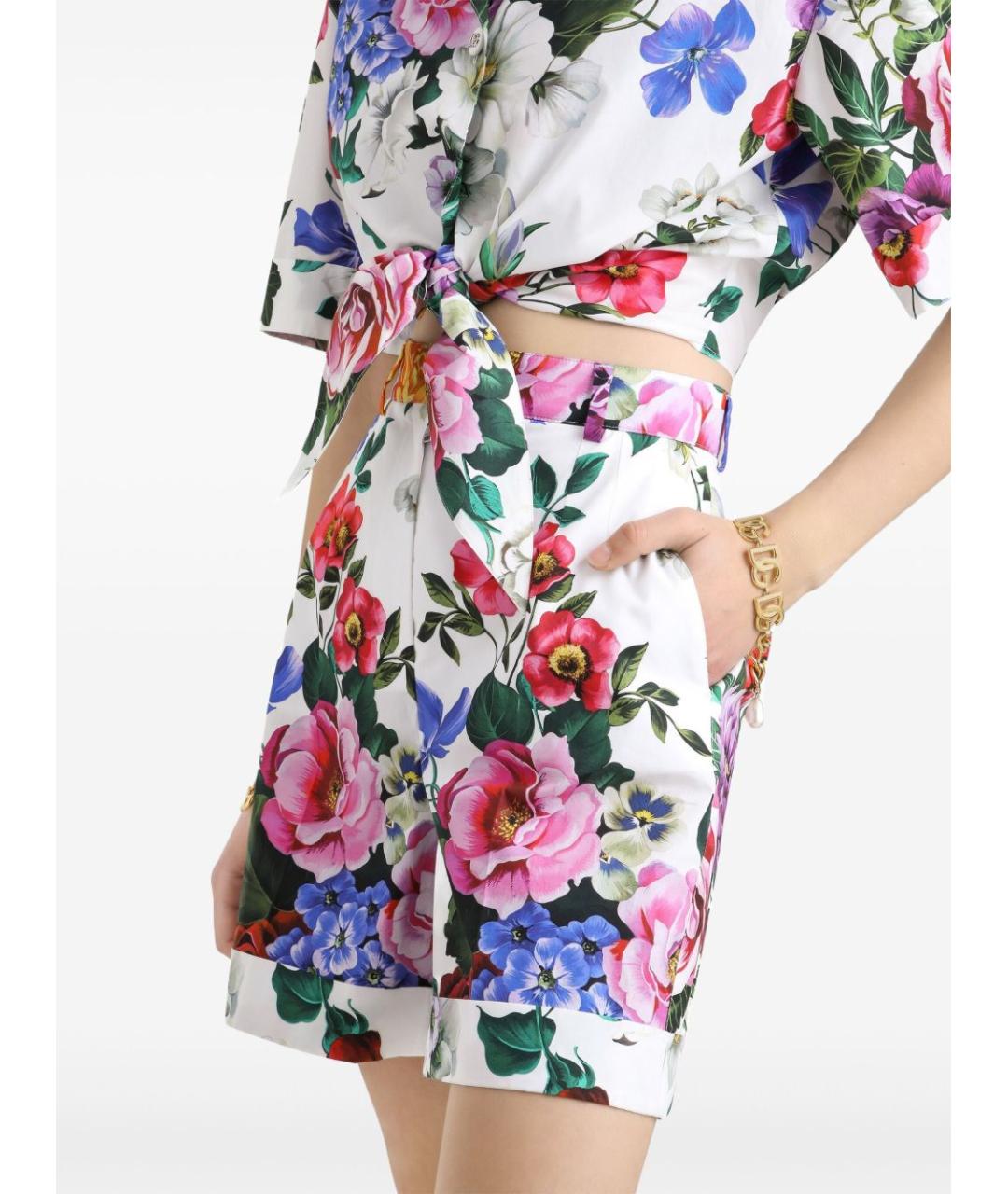 DOLCE&GABBANA Мульти хлопковые шорты, фото 4